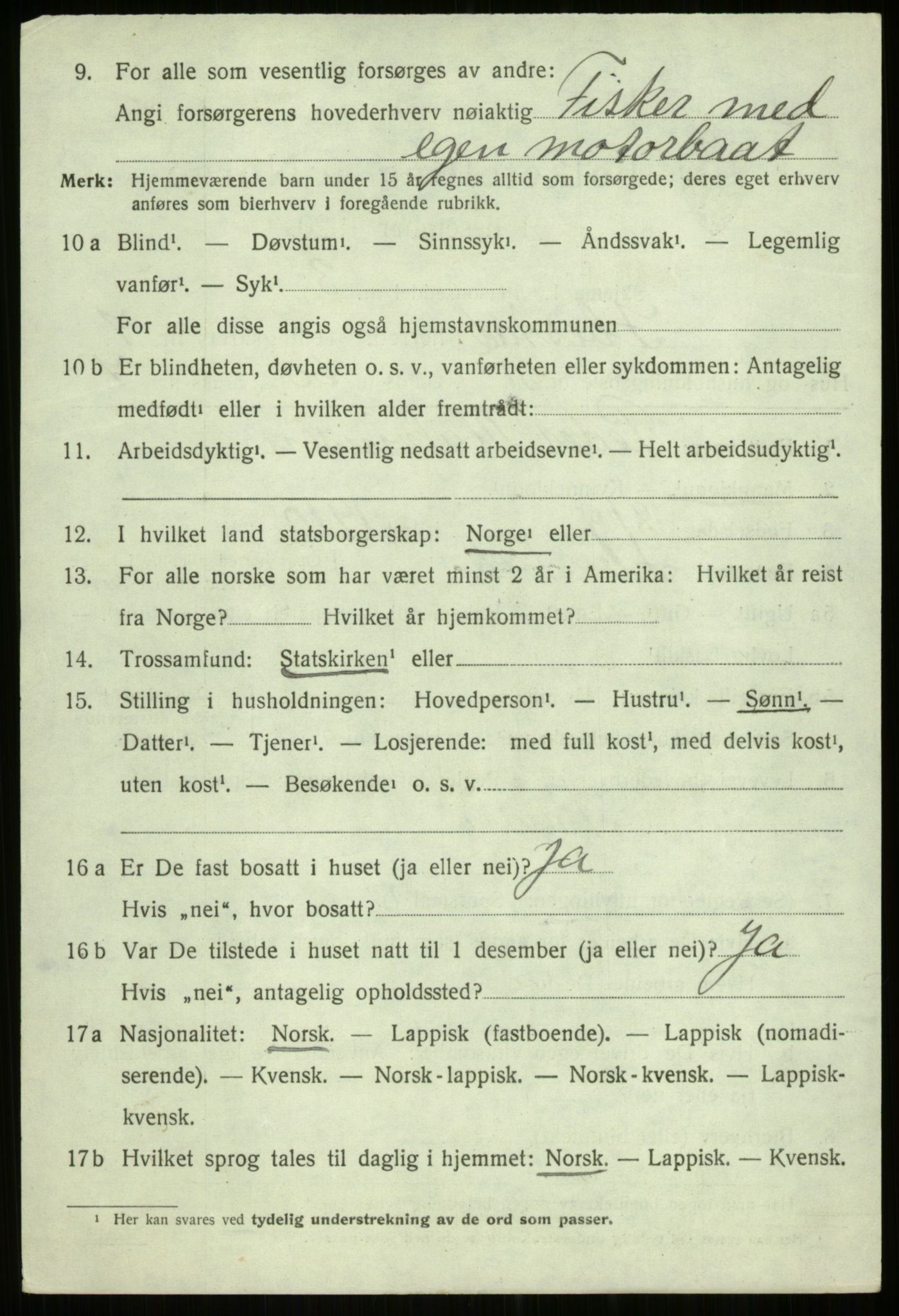 SATØ, 1920 census for Ibestad, 1920, p. 4955