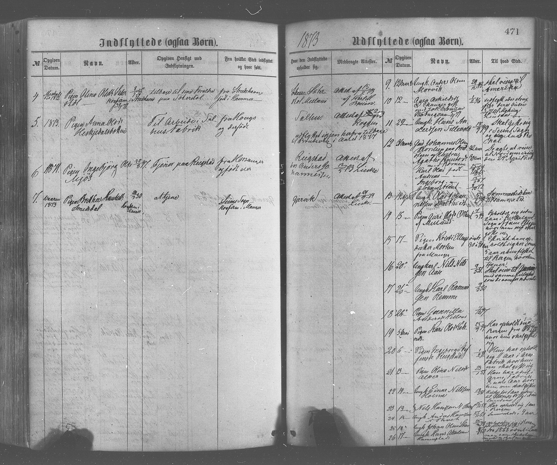 Hamre sokneprestembete, SAB/A-75501/H/Ha/Haa/Haaa/L0015: Parish register (official) no. A 15, 1870-1881, p. 471