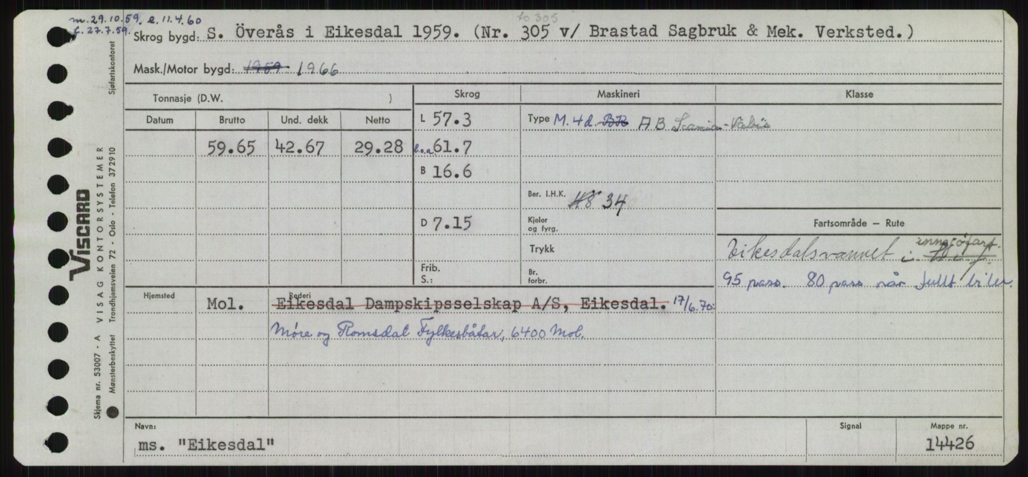 Sjøfartsdirektoratet med forløpere, Skipsmålingen, AV/RA-S-1627/H/Ha/L0002/0001: Fartøy, Eik-Hill / Fartøy, Eik-F, p. 5