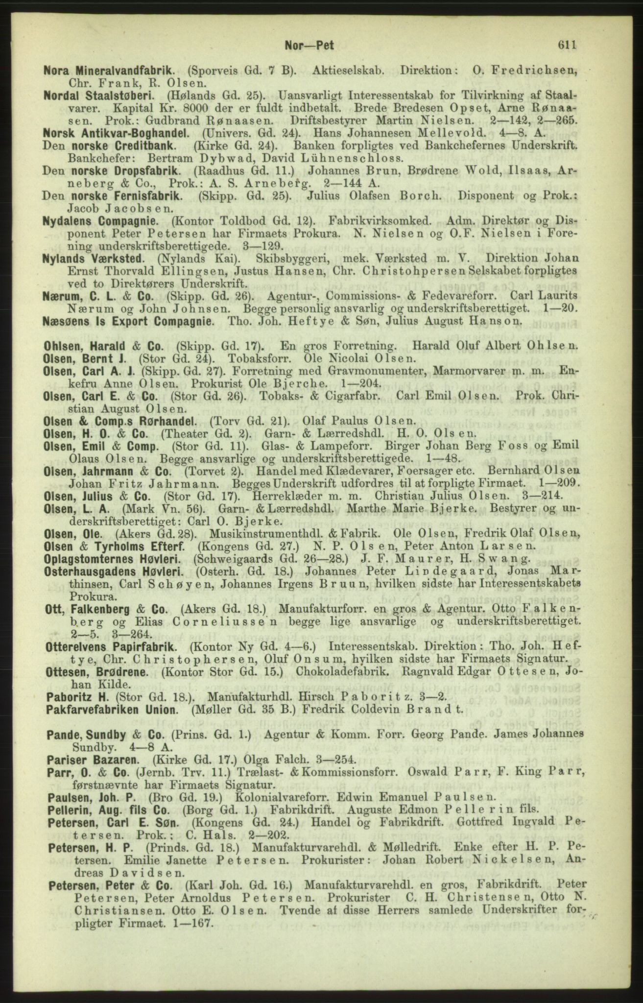 Kristiania/Oslo adressebok, PUBL/-, 1886, p. 611