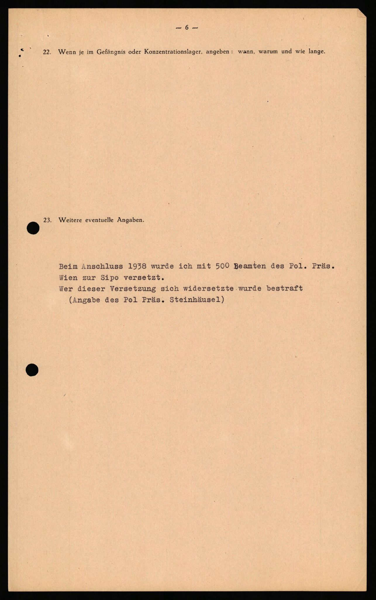 Forsvaret, Forsvarets overkommando II, AV/RA-RAFA-3915/D/Db/L0038: CI Questionaires. Tyske okkupasjonsstyrker i Norge. Østerrikere., 1945-1946, p. 99