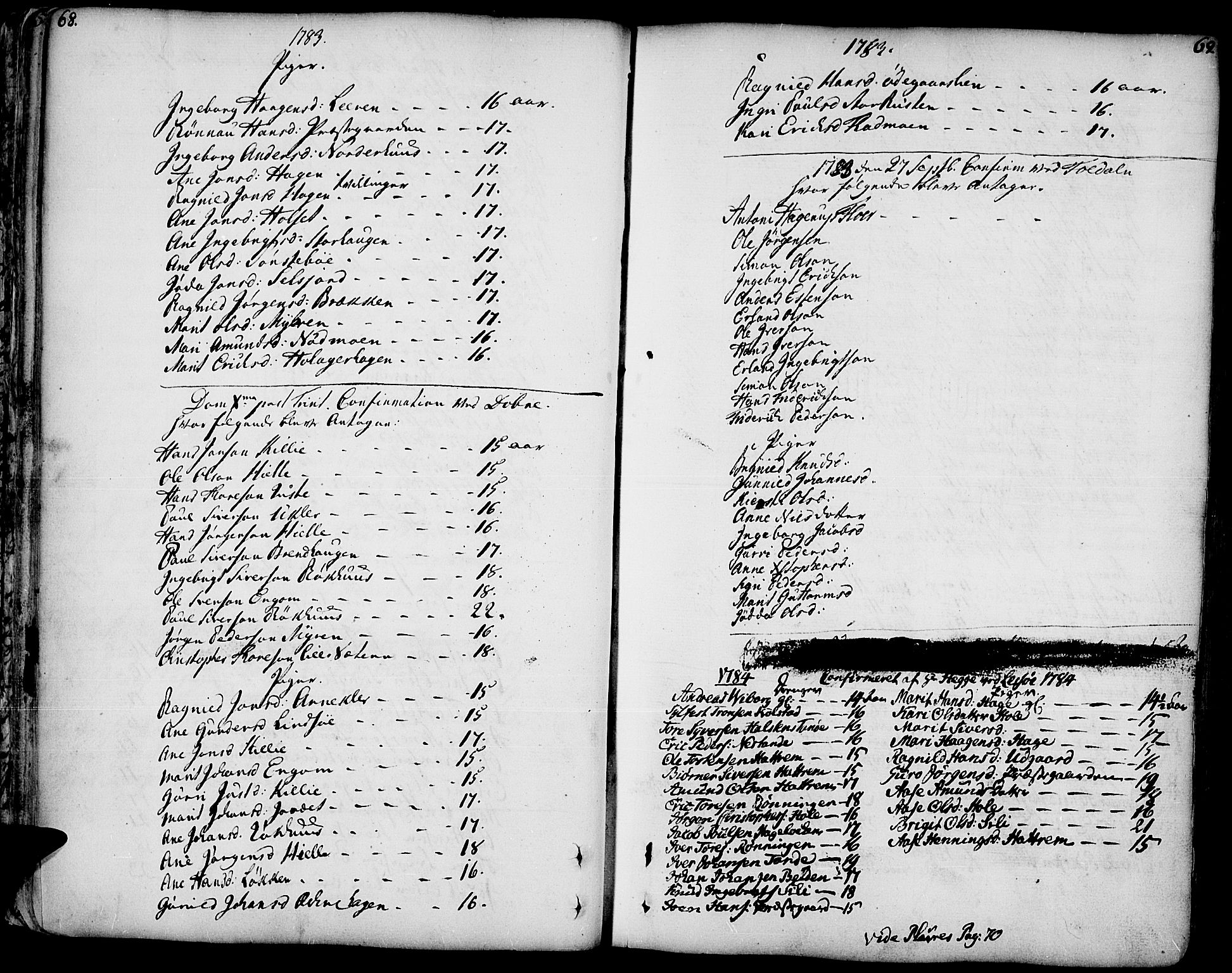 Lesja prestekontor, SAH/PREST-068/H/Ha/Haa/L0002: Parish register (official) no. 2, 1732-1776, p. 68-69