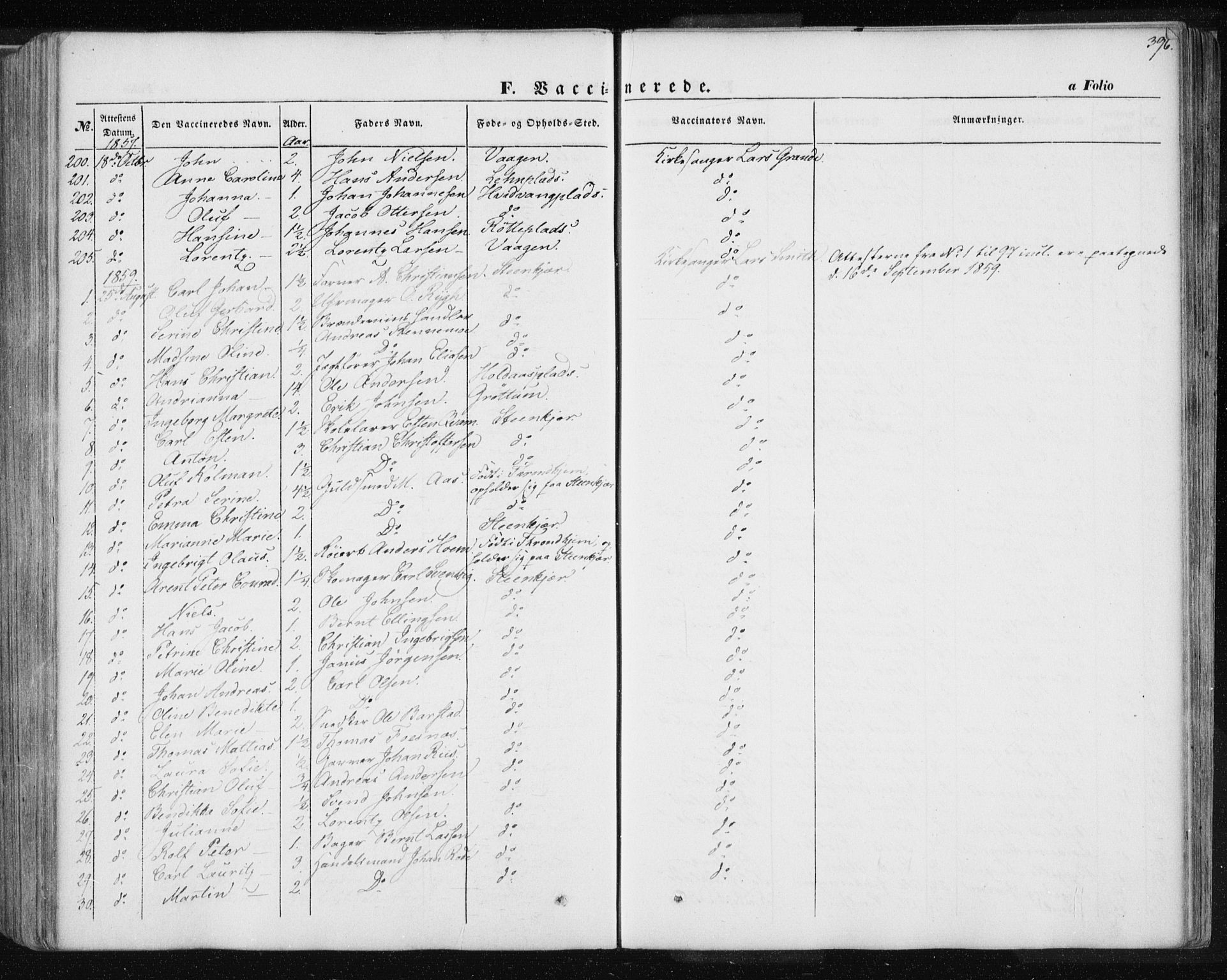 Ministerialprotokoller, klokkerbøker og fødselsregistre - Nord-Trøndelag, SAT/A-1458/735/L0342: Parish register (official) no. 735A07 /1, 1849-1862, p. 396