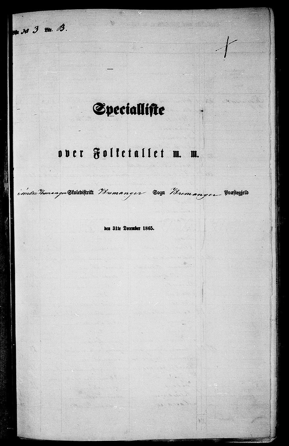 RA, 1865 census for Bremanger, 1865, p. 56