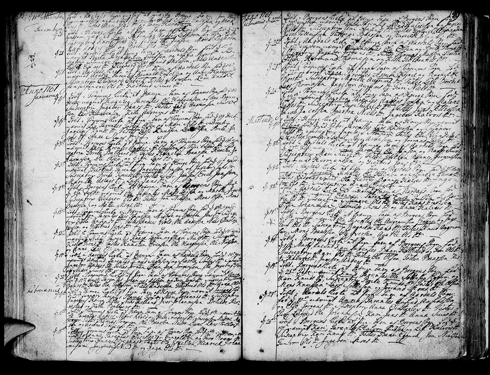 Lærdal sokneprestembete, SAB/A-81201: Parish register (official) no. A 2, 1752-1782, p. 149