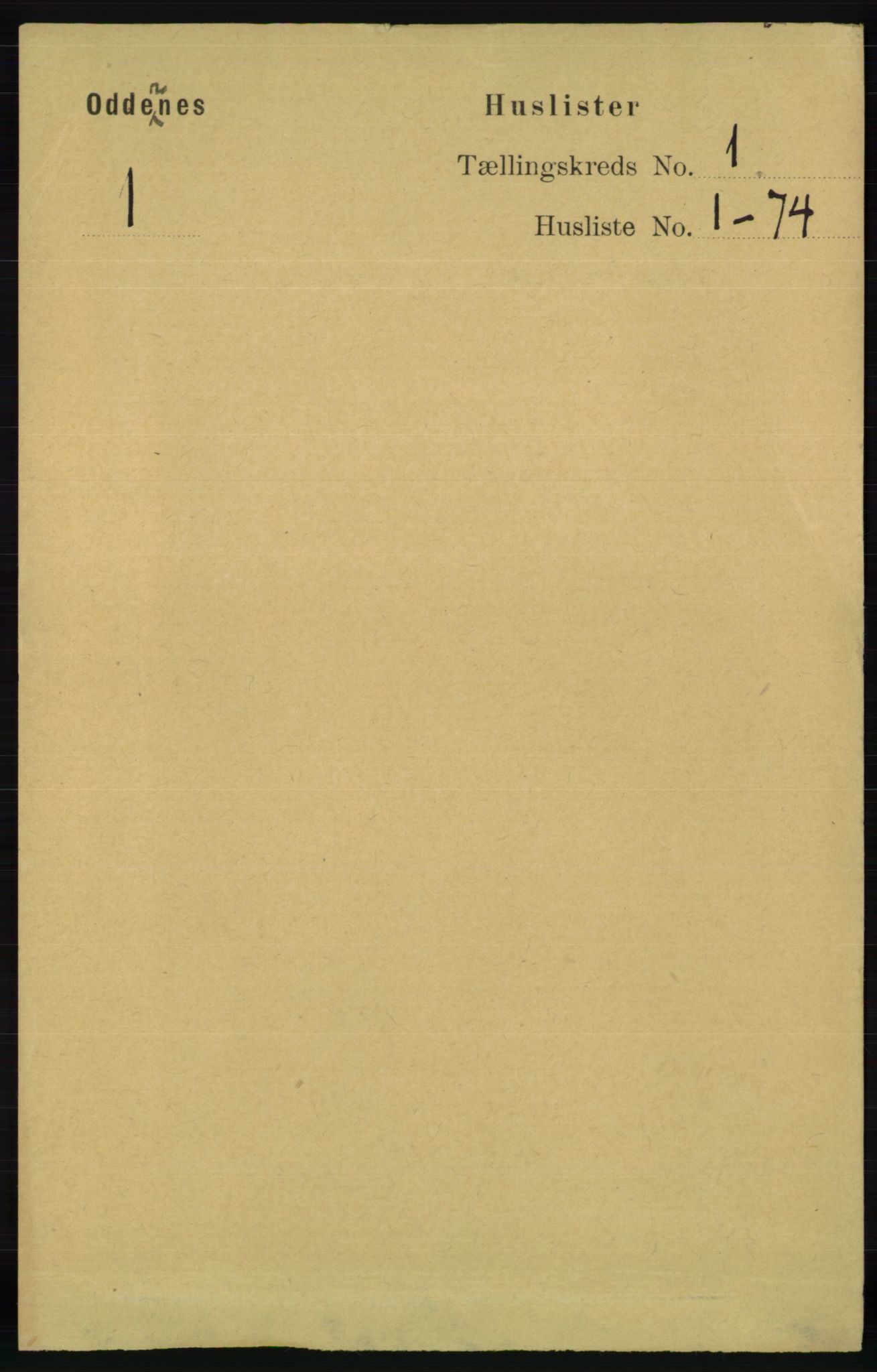 RA, 1891 census for 1012 Oddernes, 1891, p. 36