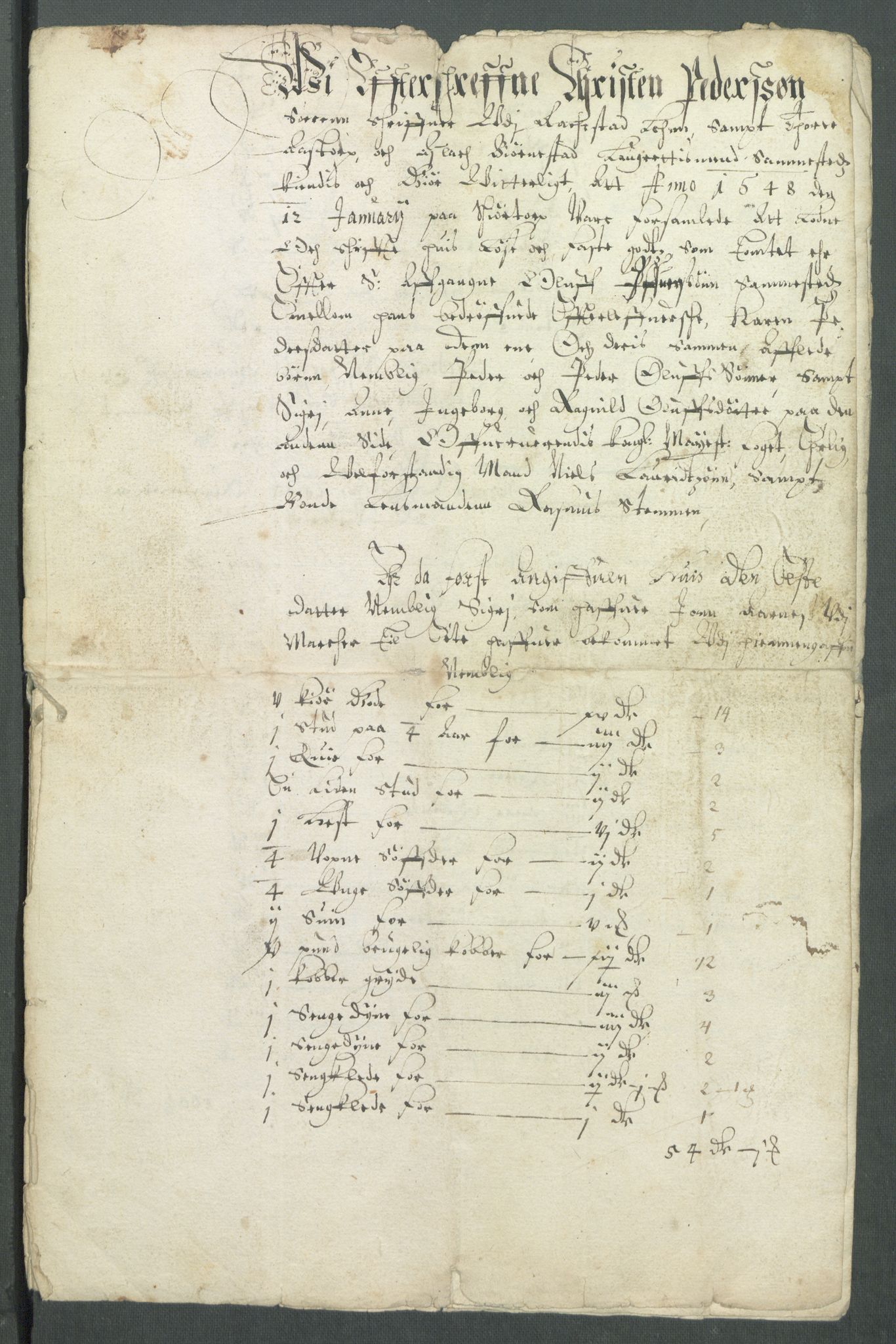Riksarkivets diplomsamling, AV/RA-EA-5965/F02/L0161: Dokumenter, 1648, p. 9
