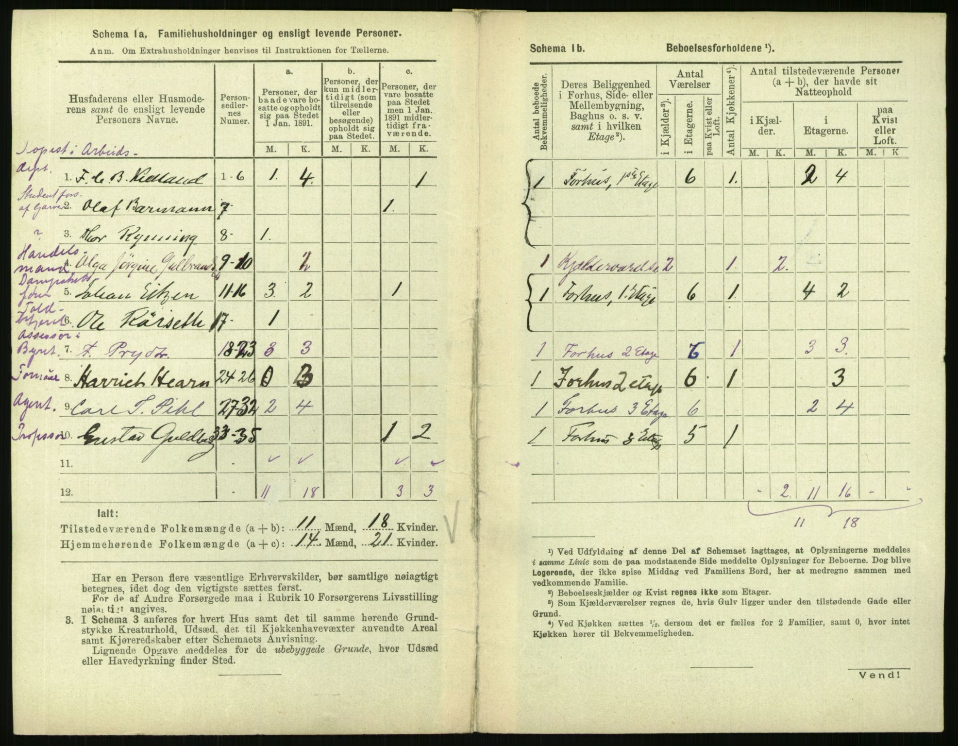 RA, 1891 census for 0301 Kristiania, 1891, p. 42818