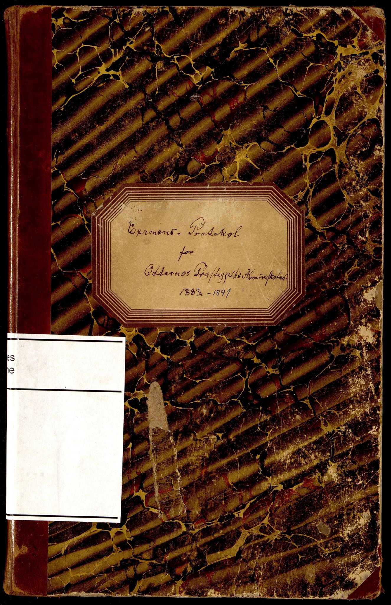 Oddernes kommune - Skolestyret, ARKSOR/1001OD510/G/Gb/L0001: Eksamensprotokoll, 1883-1889