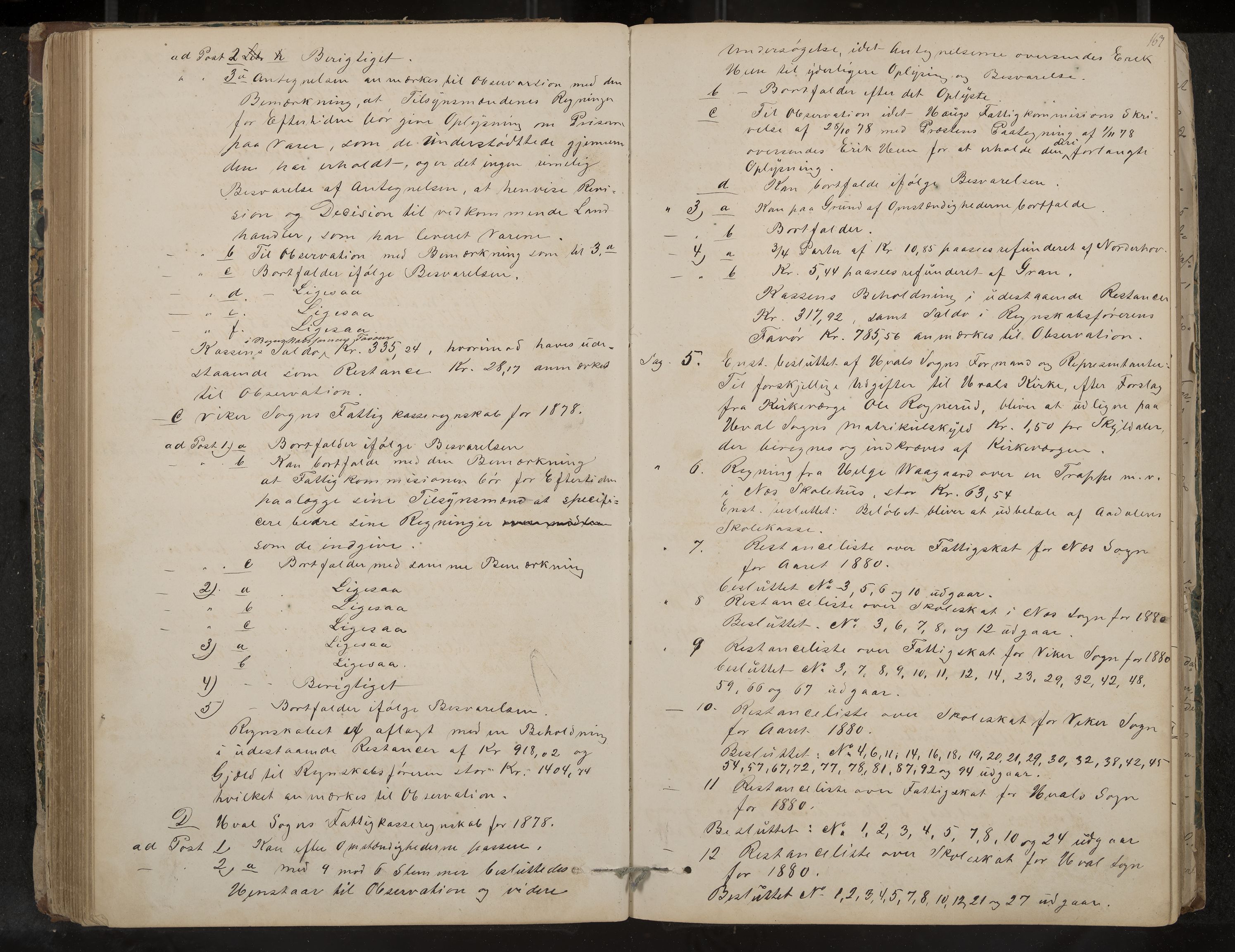 Ådal formannskap og sentraladministrasjon, IKAK/0614021/A/Aa/L0001: Møtebok, 1858-1891, p. 163