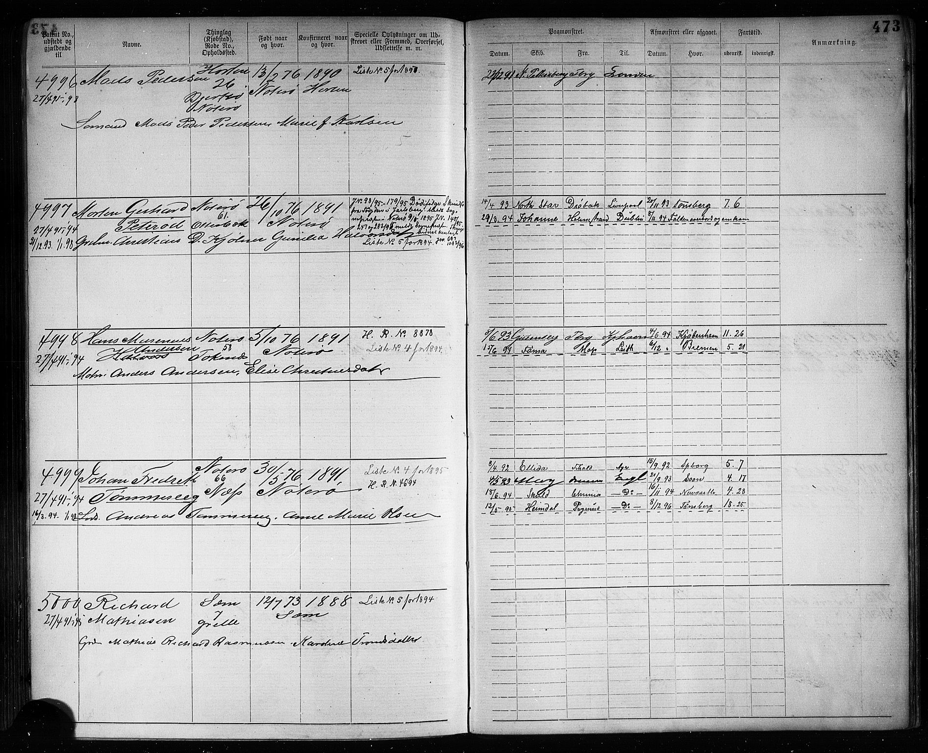 Tønsberg innrulleringskontor, AV/SAKO-A-786/F/Fb/L0007: Annotasjonsrulle Patent nr. 2636-5150, 1881-1892, p. 475