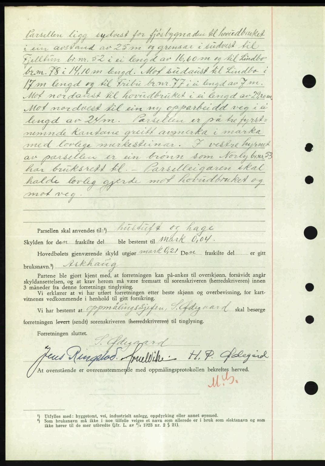 Nordre Sunnmøre sorenskriveri, AV/SAT-A-0006/1/2/2C/2Ca: Mortgage book no. A24, 1947-1947, Diary no: : 689/1947