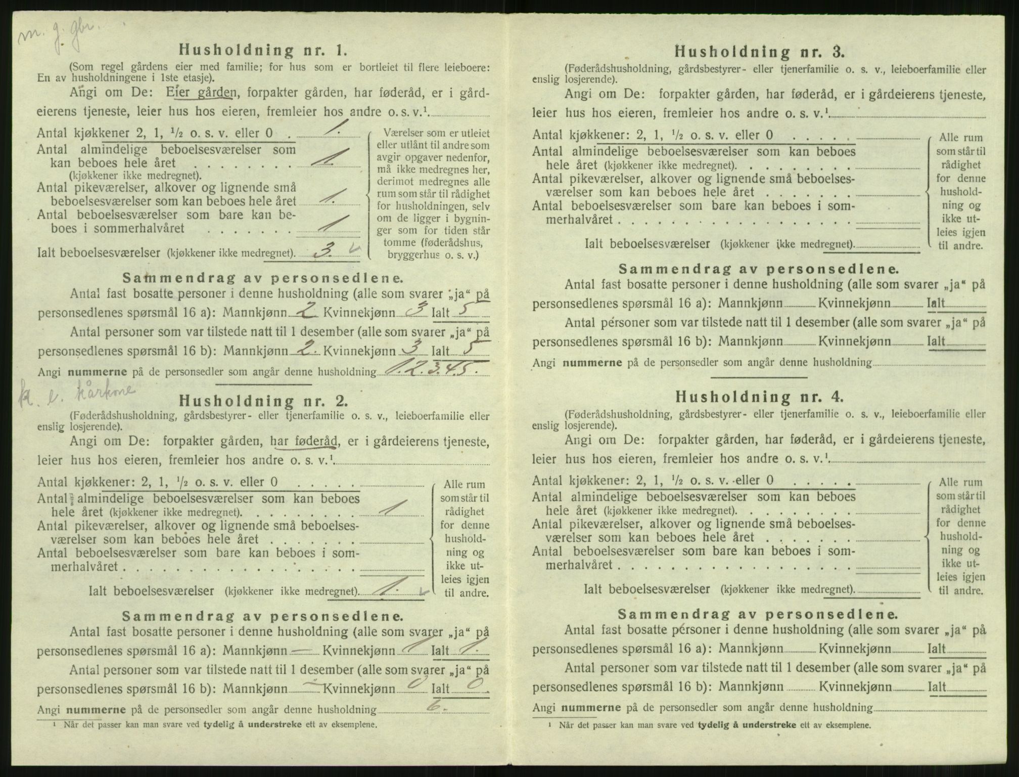 SAT, 1920 census for Hareid, 1920, p. 392