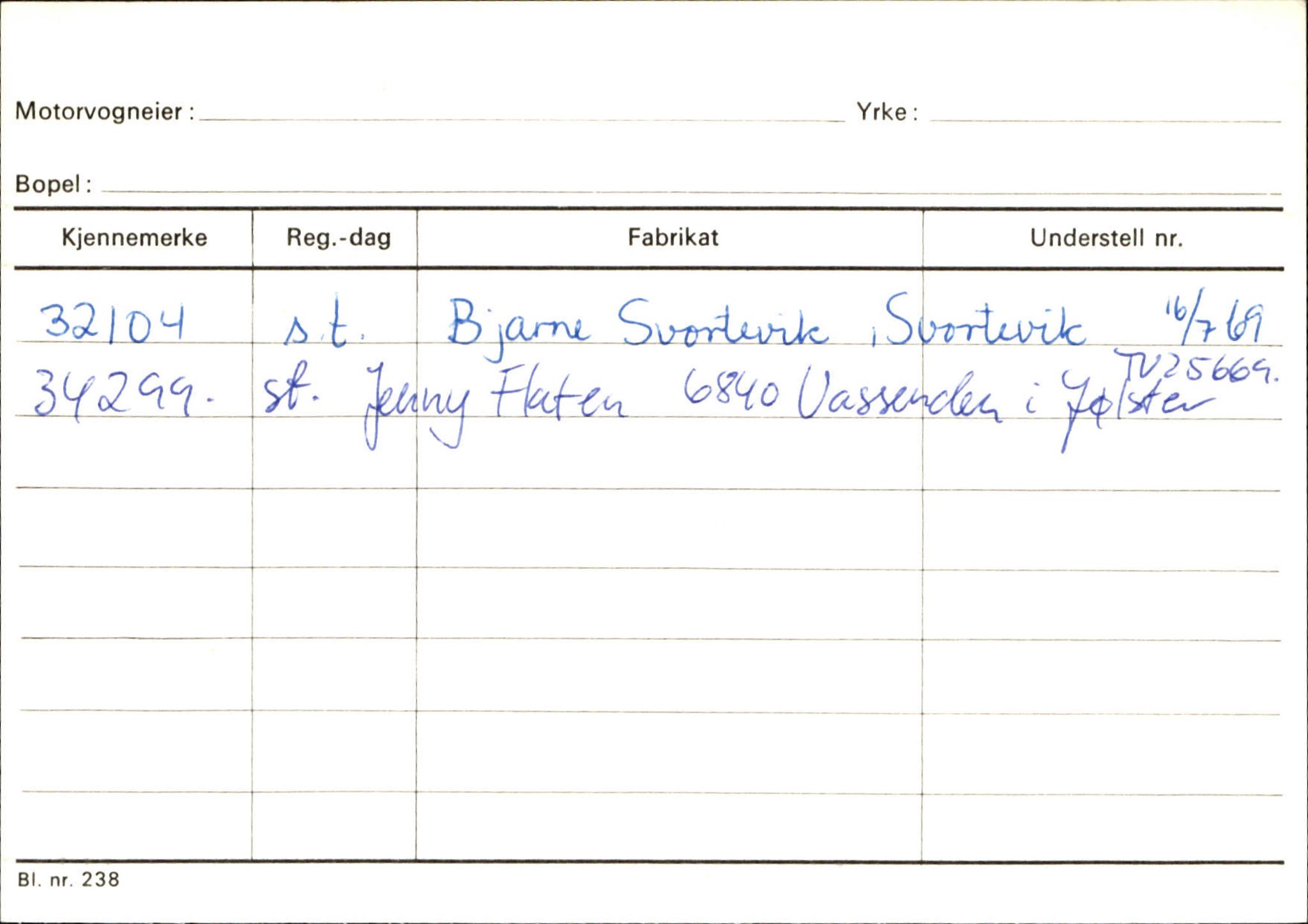 Statens vegvesen, Sogn og Fjordane vegkontor, SAB/A-5301/4/F/L0132: Eigarregister Askvoll A-Å. Balestrand A-Å, 1945-1975, p. 1154