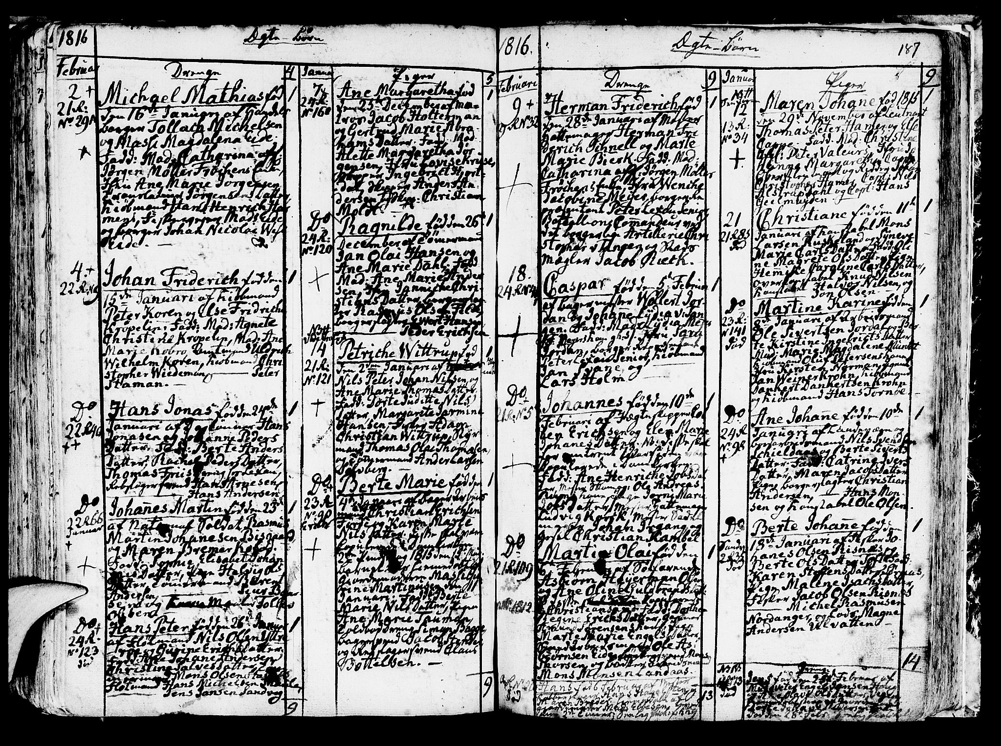 Korskirken sokneprestembete, SAB/A-76101/H/Haa/L0006: Parish register (official) no. A 6, 1790-1820, p. 187