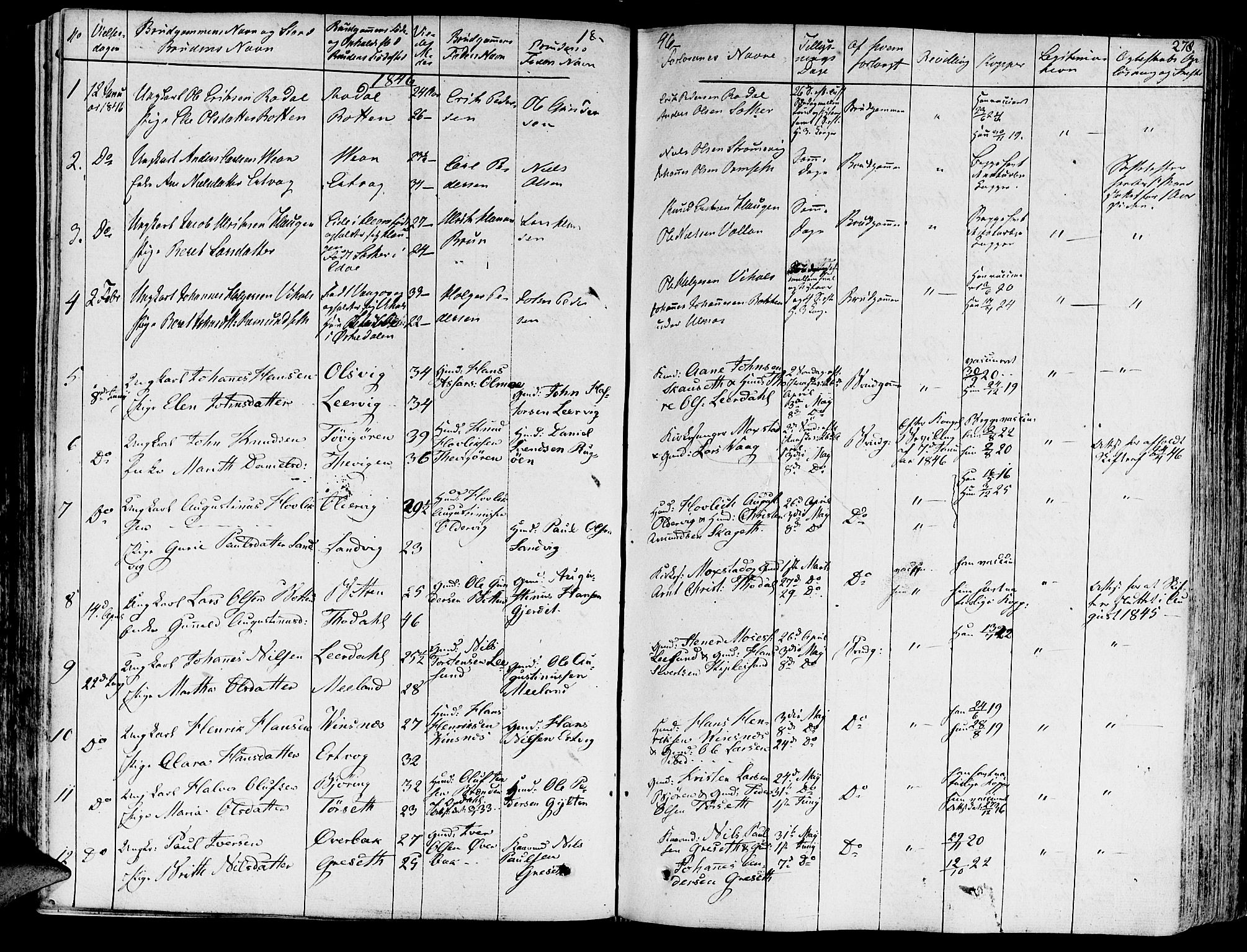 Ministerialprotokoller, klokkerbøker og fødselsregistre - Møre og Romsdal, SAT/A-1454/578/L0904: Parish register (official) no. 578A03, 1836-1858, p. 278