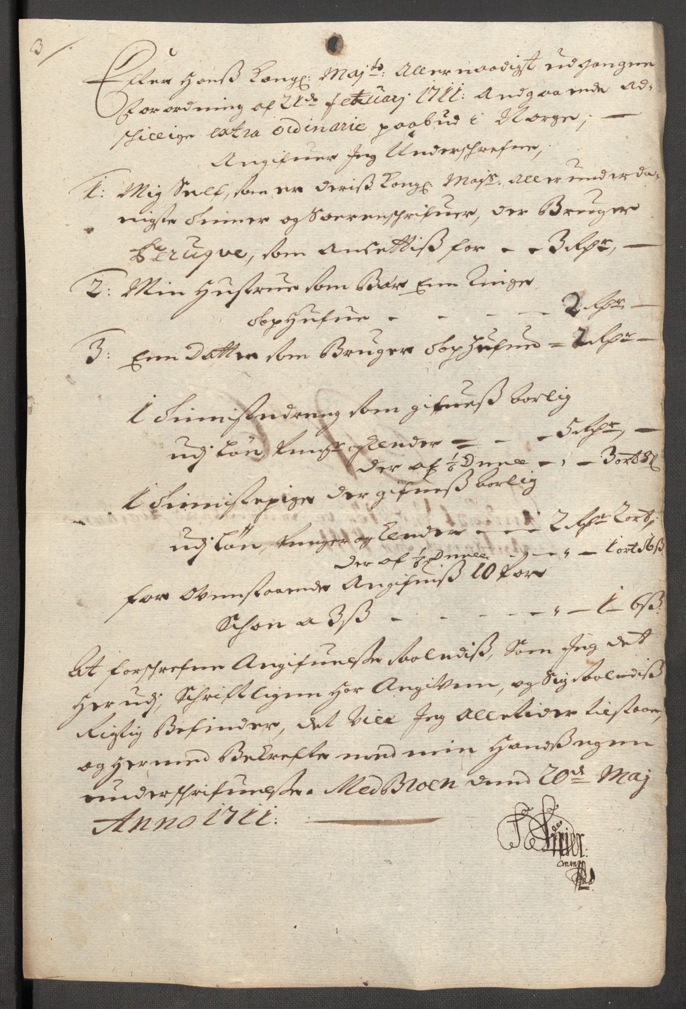 Rentekammeret inntil 1814, Reviderte regnskaper, Fogderegnskap, AV/RA-EA-4092/R62/L4201: Fogderegnskap Stjørdal og Verdal, 1711, p. 529