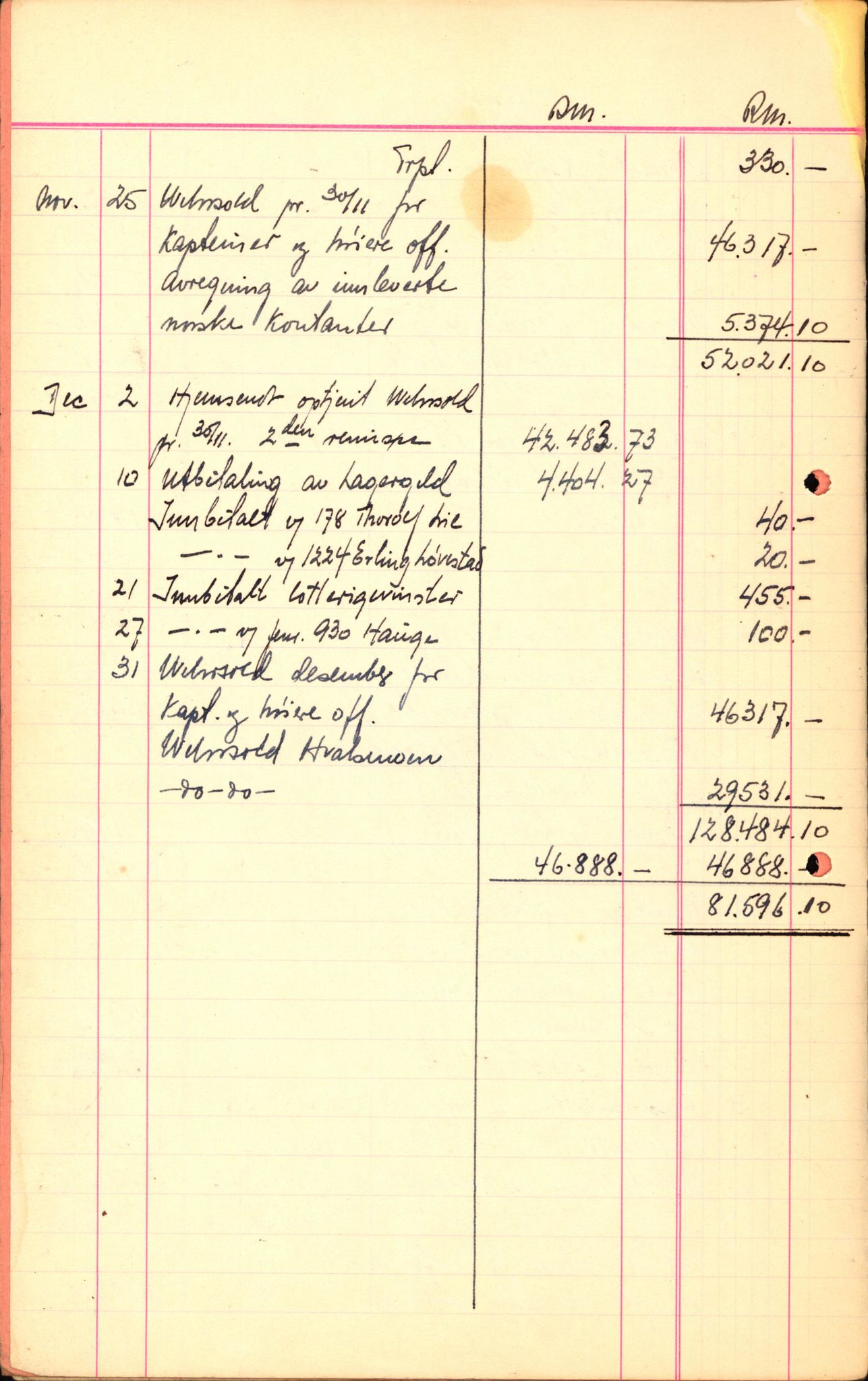 Forsvaret, Forsvarets krigshistoriske avdeling, AV/RA-RAFA-2017/Y/Yf/L0203: II-C-11-2105  -  Norske offiserer i krigsfangenskap, 1940-1948, p. 267