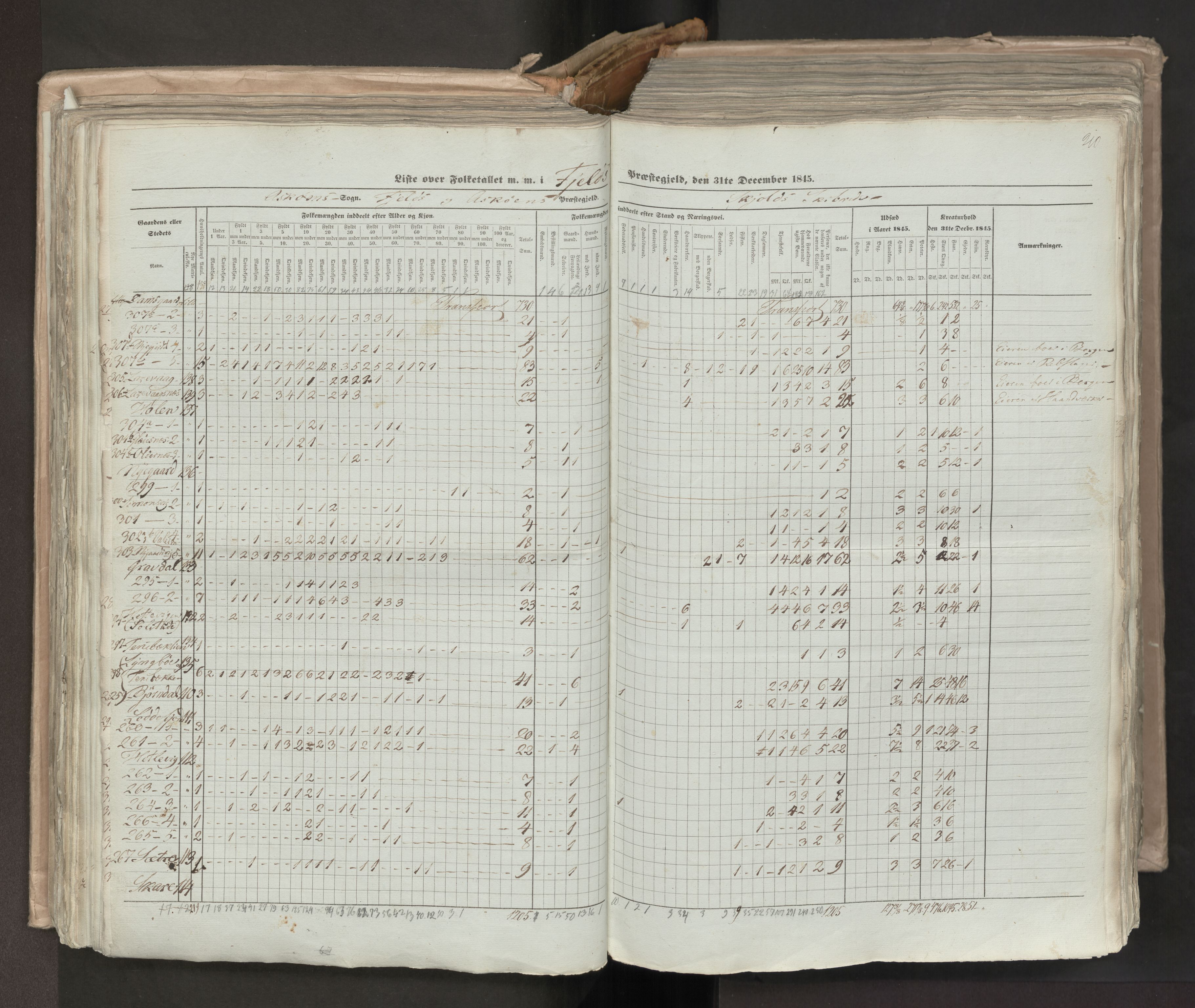 RA, Census 1845, vol. 7: Søndre Bergenhus amt og Nordre Bergenhus amt, 1845, p. 210