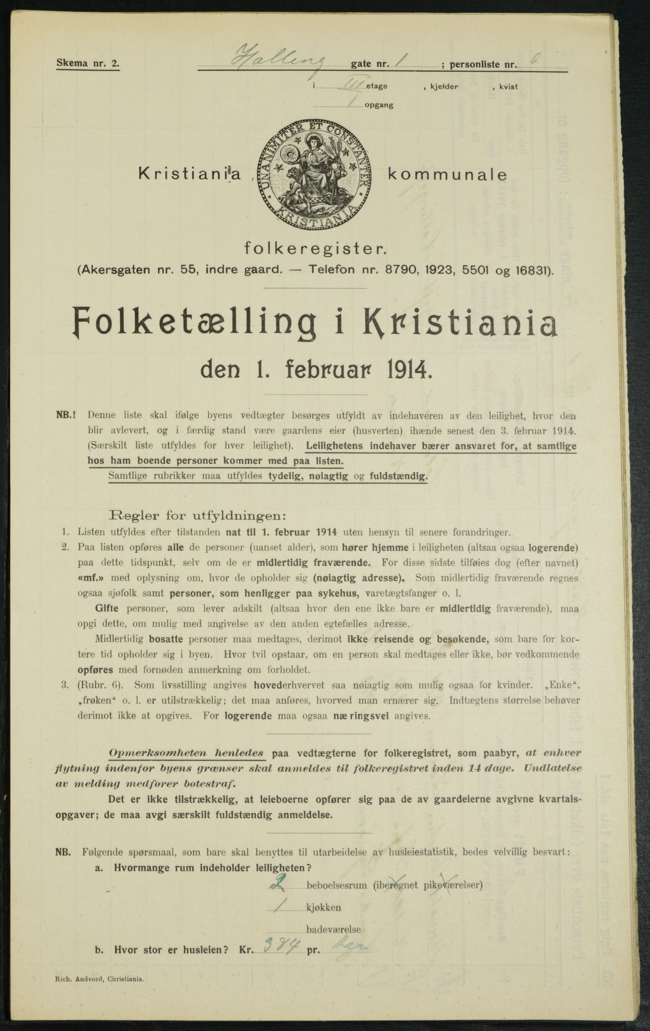 OBA, Municipal Census 1914 for Kristiania, 1914, p. 34117