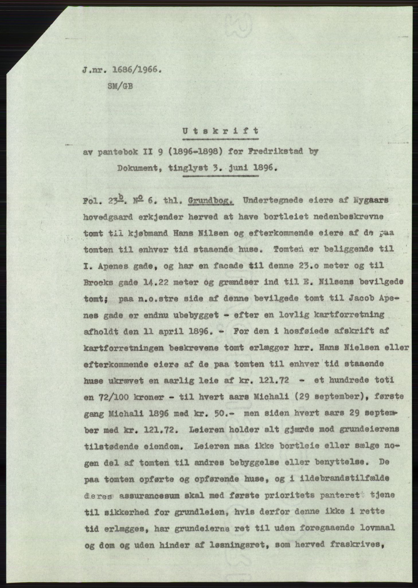 Statsarkivet i Oslo, SAO/A-10621/Z/Zd/L0024: Avskrifter, j.nr 1652-2112/1966, 1966, p. 29