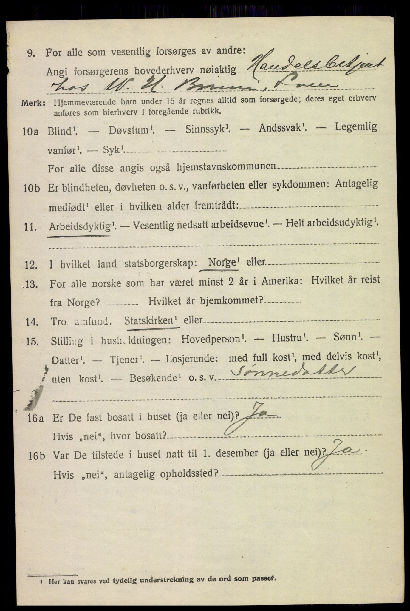 SAH, 1920 census for Lom, 1920, p. 4151