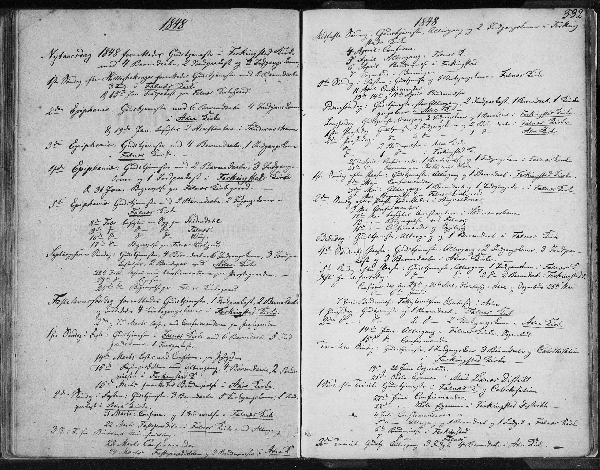 Skudenes sokneprestkontor, SAST/A -101849/H/Ha/Haa/L0005: Parish register (official) no. A 3.2, 1847-1863, p. 532