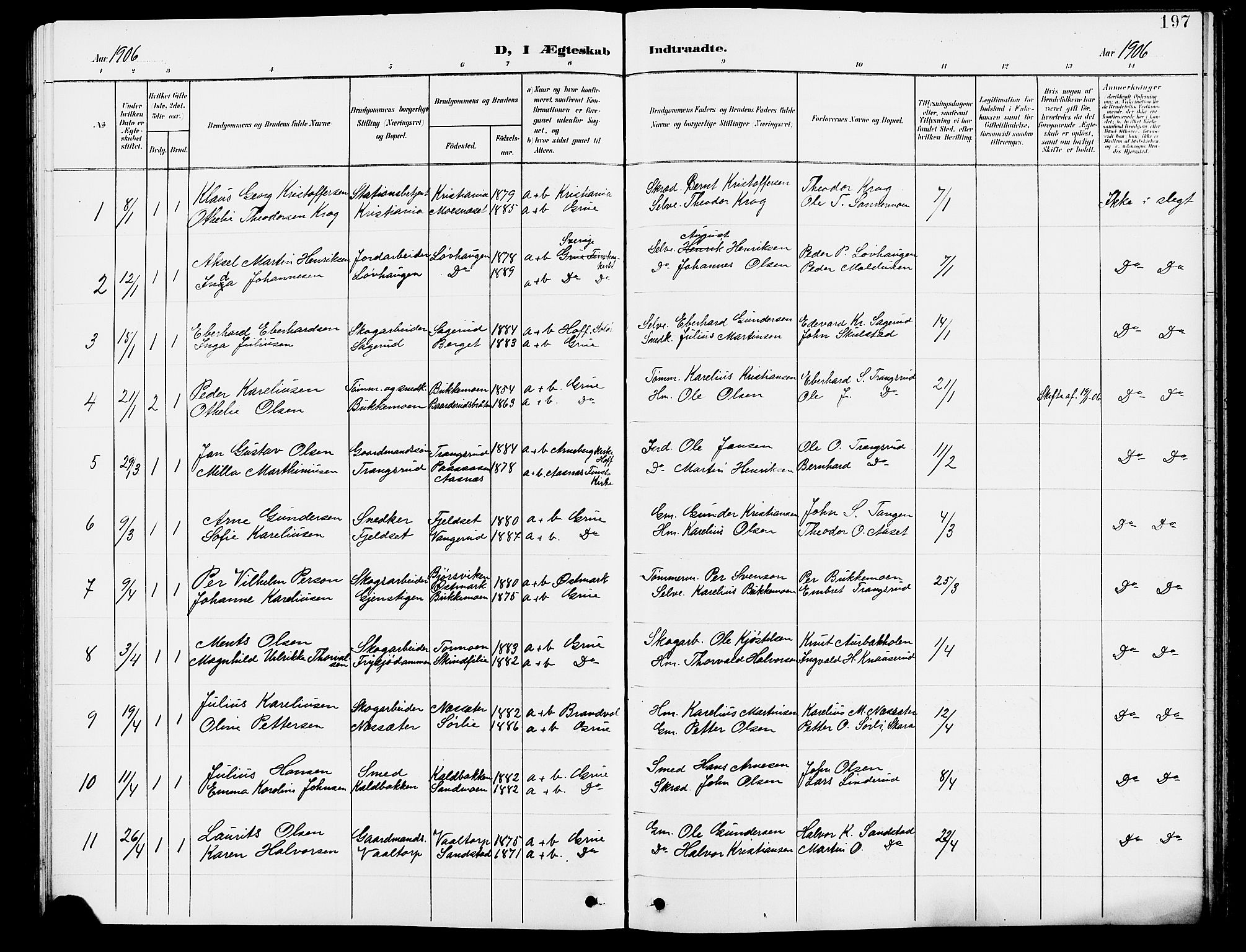 Grue prestekontor, AV/SAH-PREST-036/H/Ha/Hab/L0005: Parish register (copy) no. 5, 1900-1909, p. 197