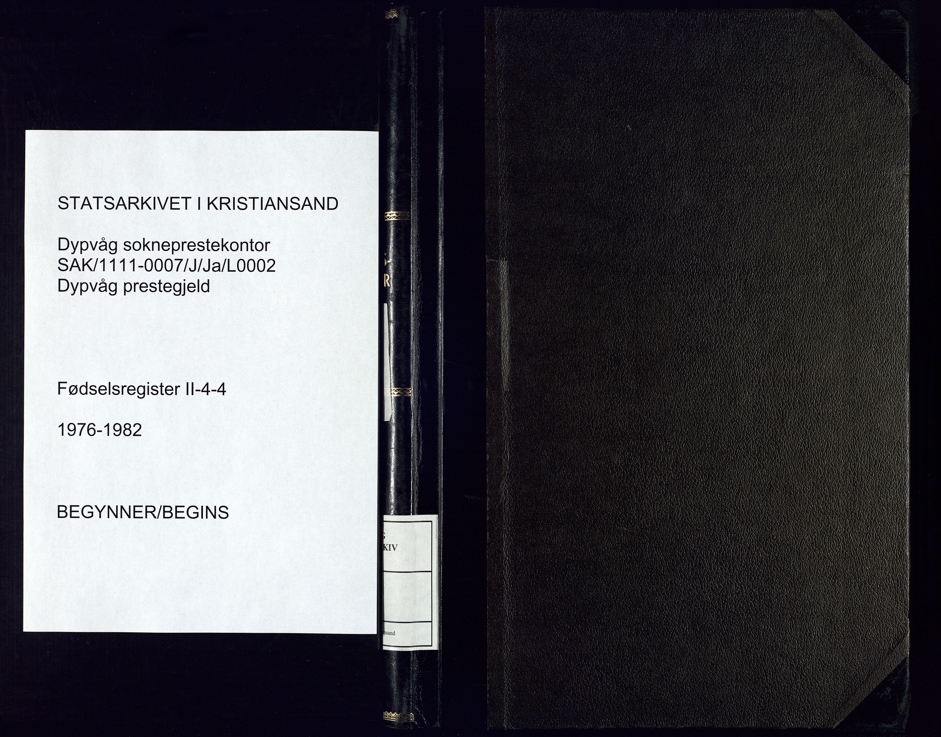 Dypvåg sokneprestkontor, SAK/1111-0007/J/Ja/L0002: Birth register no. II.4.4, 1976-1982