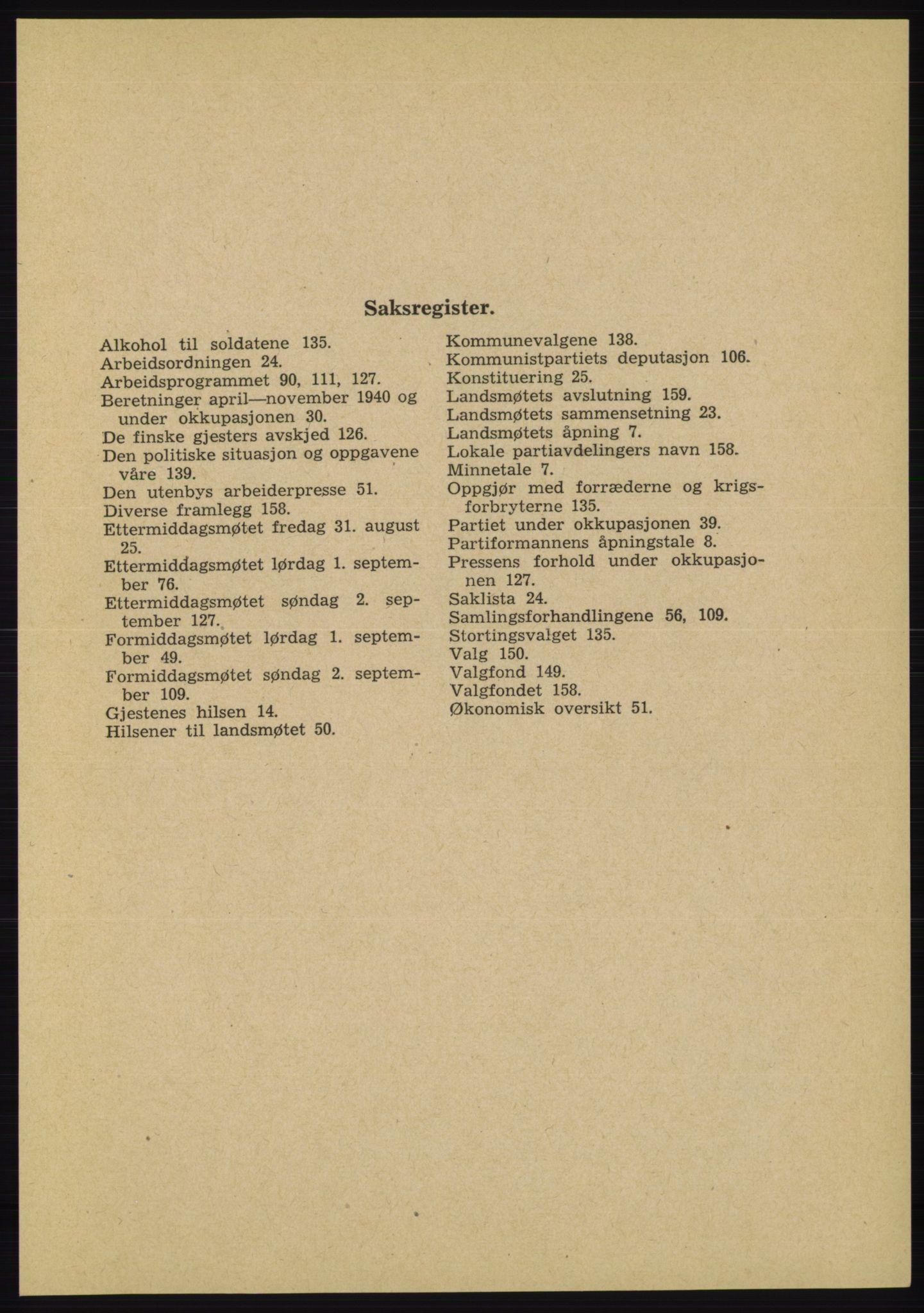 Det norske Arbeiderparti - publikasjoner, AAB/-/-/-: Protokoll over forhandlingene på landsmøtet 31. august og 1.-2. september 1945, 1945