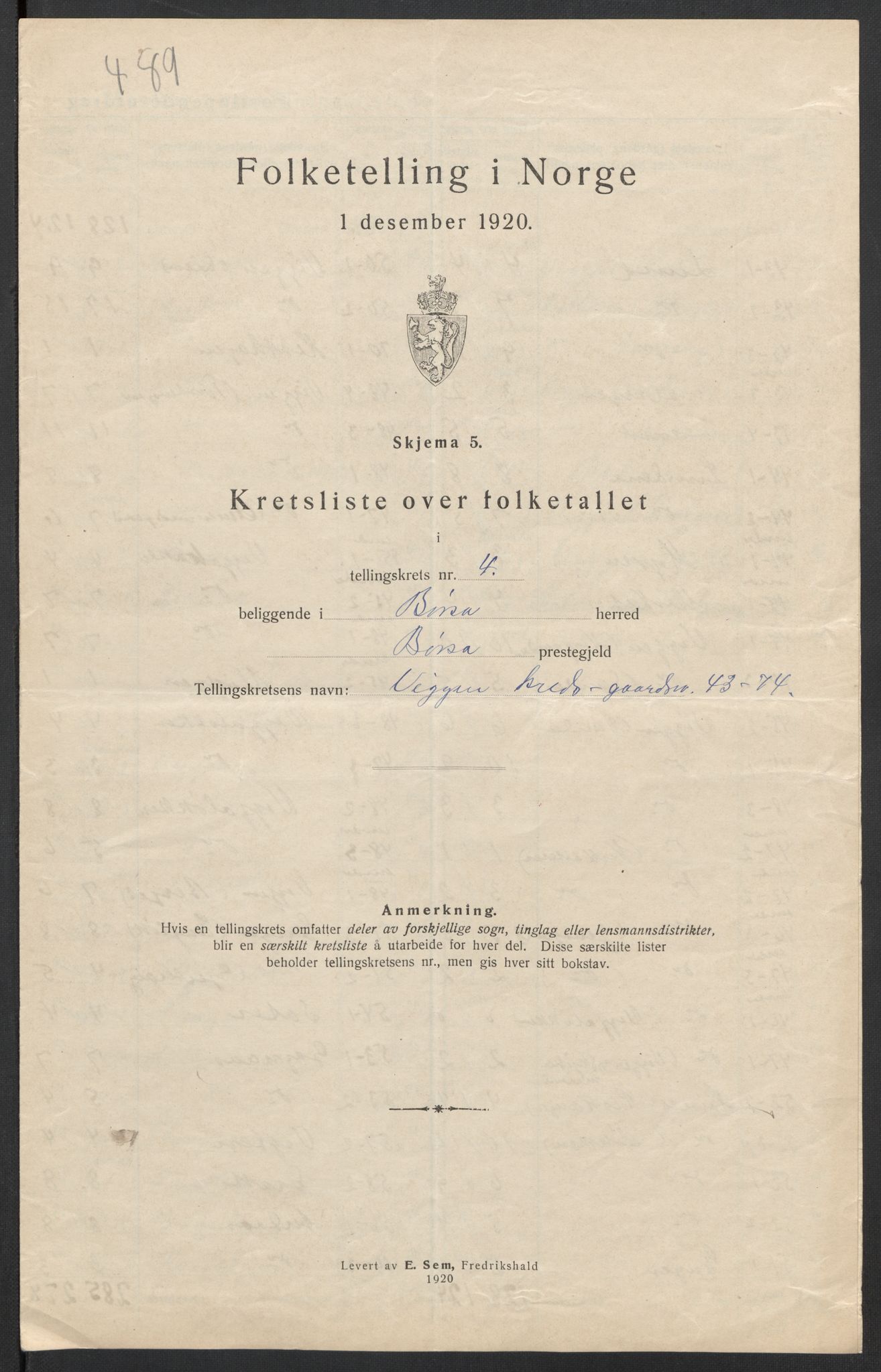 SAT, 1920 census for Børsa, 1920, p. 20