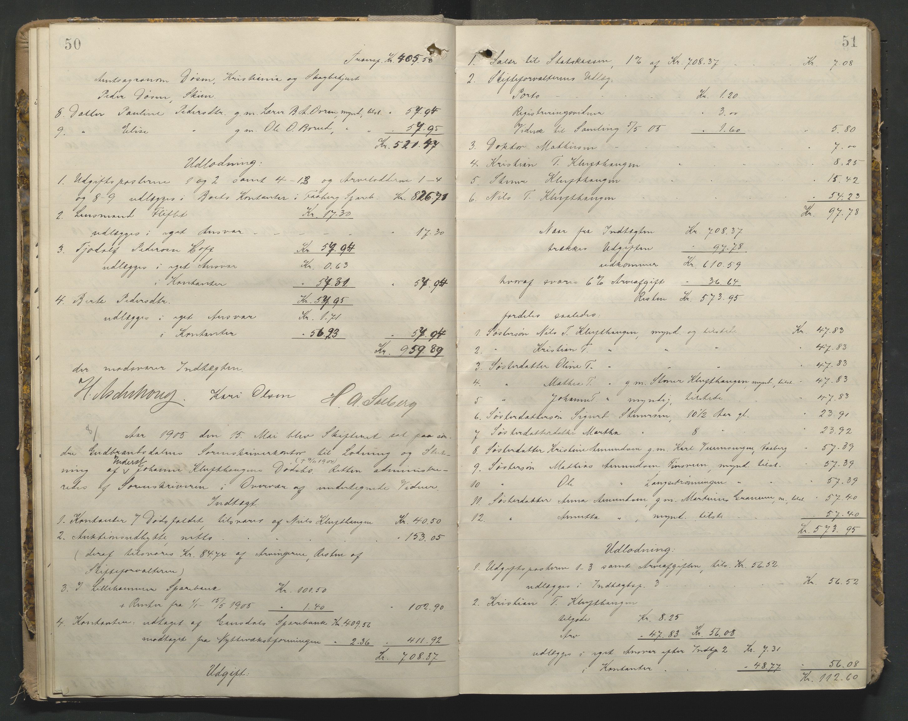 Sør-Gudbrandsdal tingrett, AV/SAH-TING-004/J/Ja/Jae/L0001: Skifteutlodningsprotokoll - landet, 1903-1912, p. 50-51
