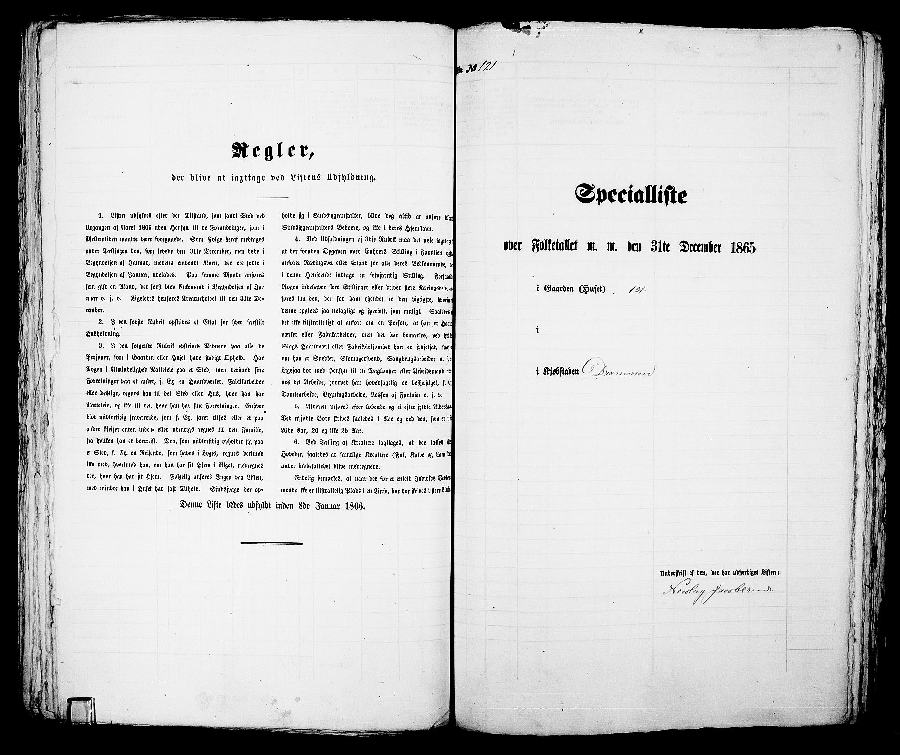 RA, 1865 census for Bragernes in Drammen, 1865, p. 261