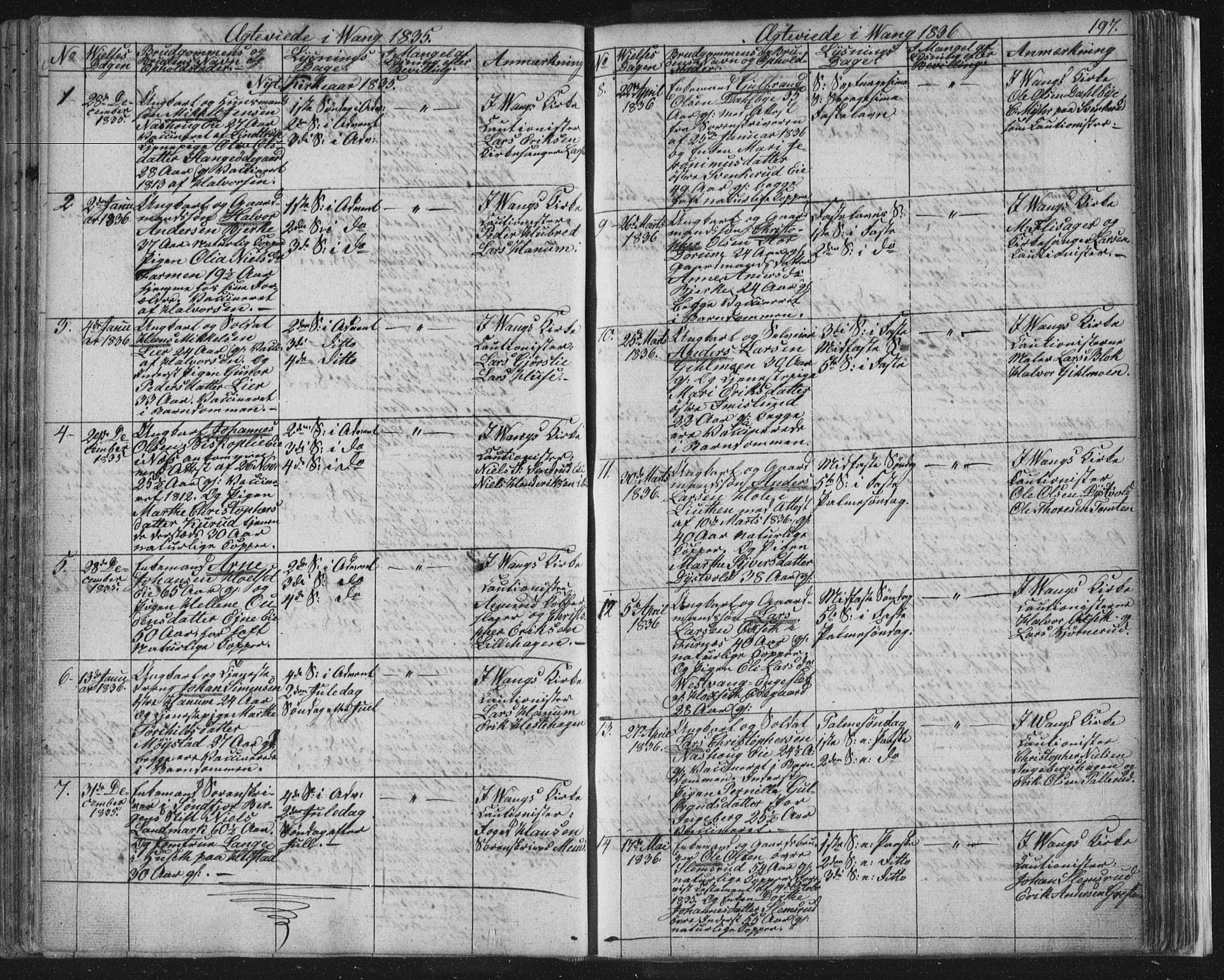 Vang prestekontor, Hedmark, SAH/PREST-008/H/Ha/Hab/L0008: Parish register (copy) no. 8, 1832-1854, p. 197