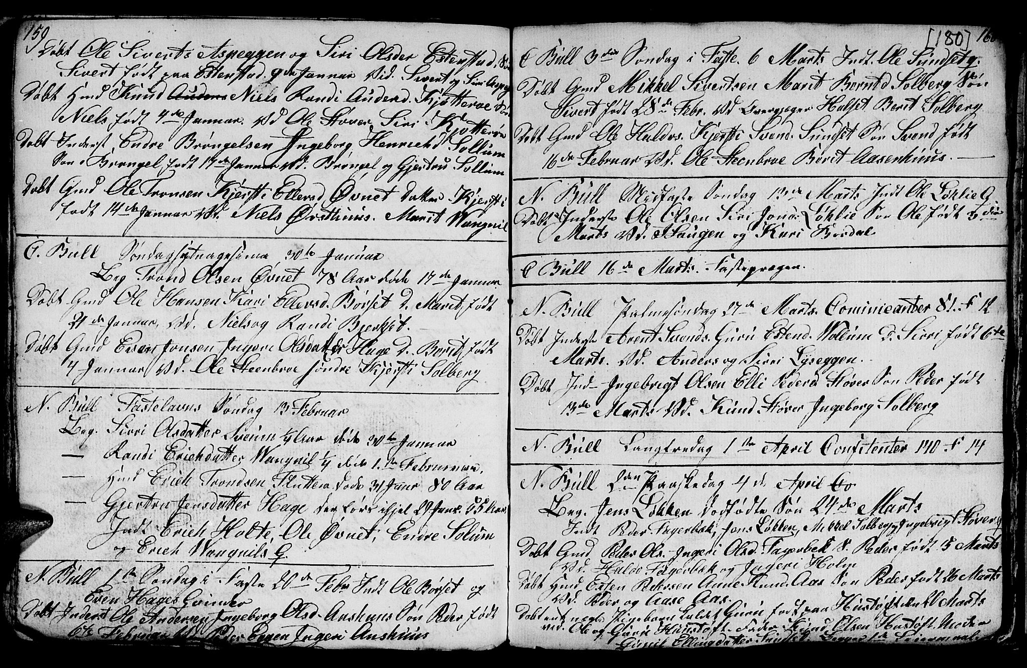 Ministerialprotokoller, klokkerbøker og fødselsregistre - Sør-Trøndelag, SAT/A-1456/689/L1042: Parish register (copy) no. 689C01, 1812-1841, p. 179-180