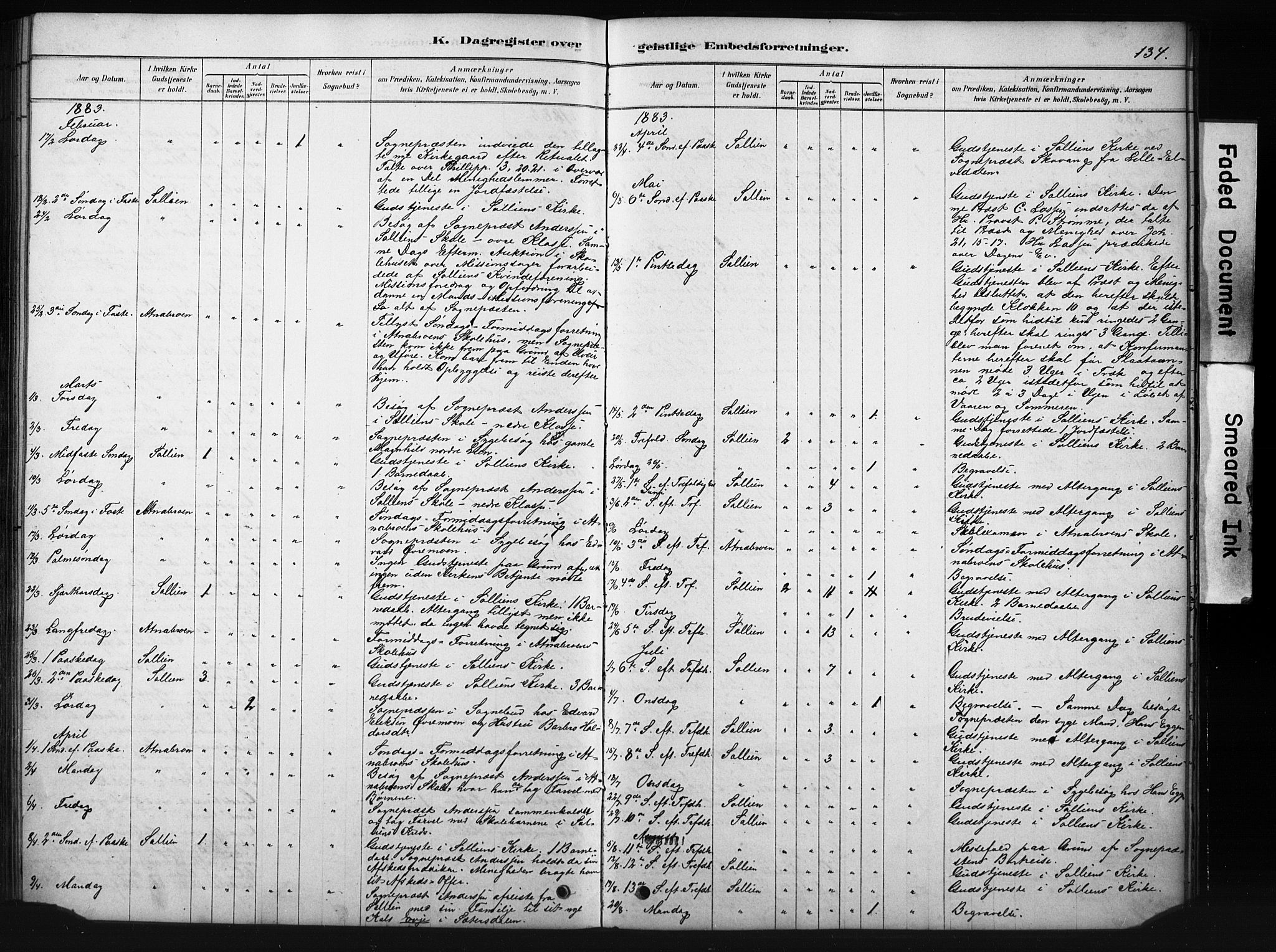 Sollia prestekontor, SAH/PREST-050/H/Ha/Hab/L0002: Parish register (copy) no. 2, 1880-1933, p. 134