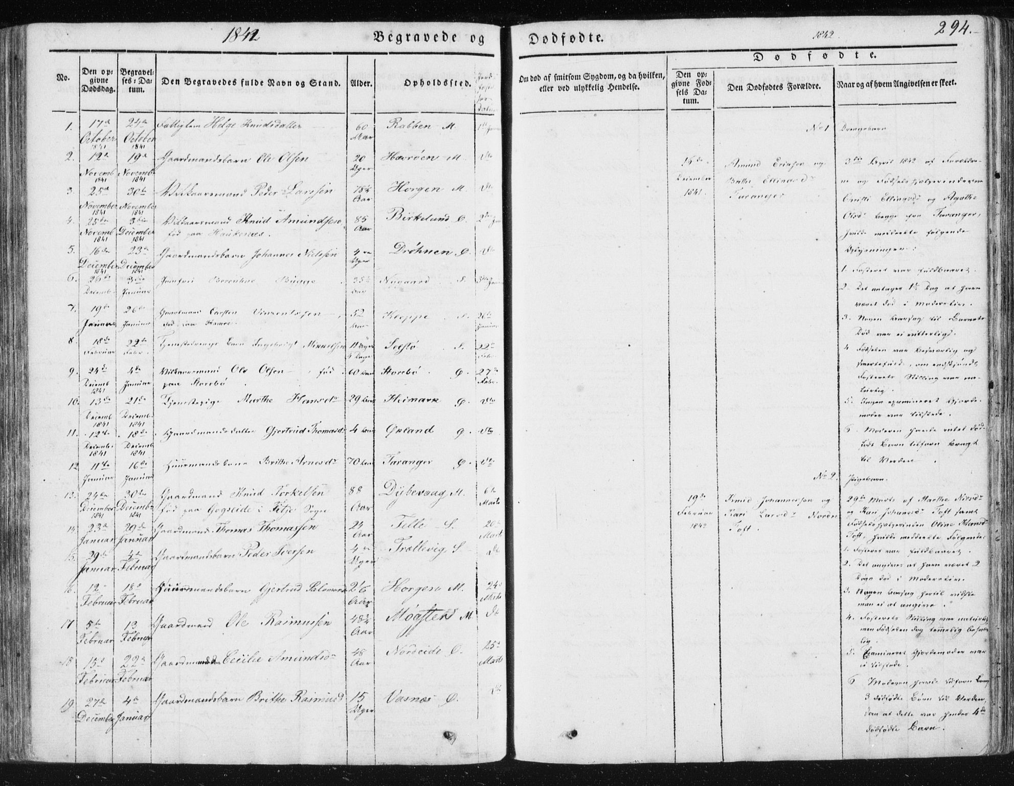 Sund sokneprestembete, SAB/A-99930: Parish register (official) no. A 13, 1835-1849, p. 294