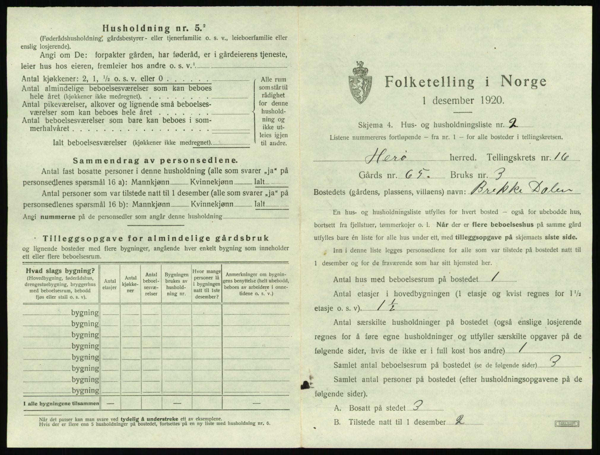 SAT, 1920 census for Herøy (MR), 1920, p. 1353