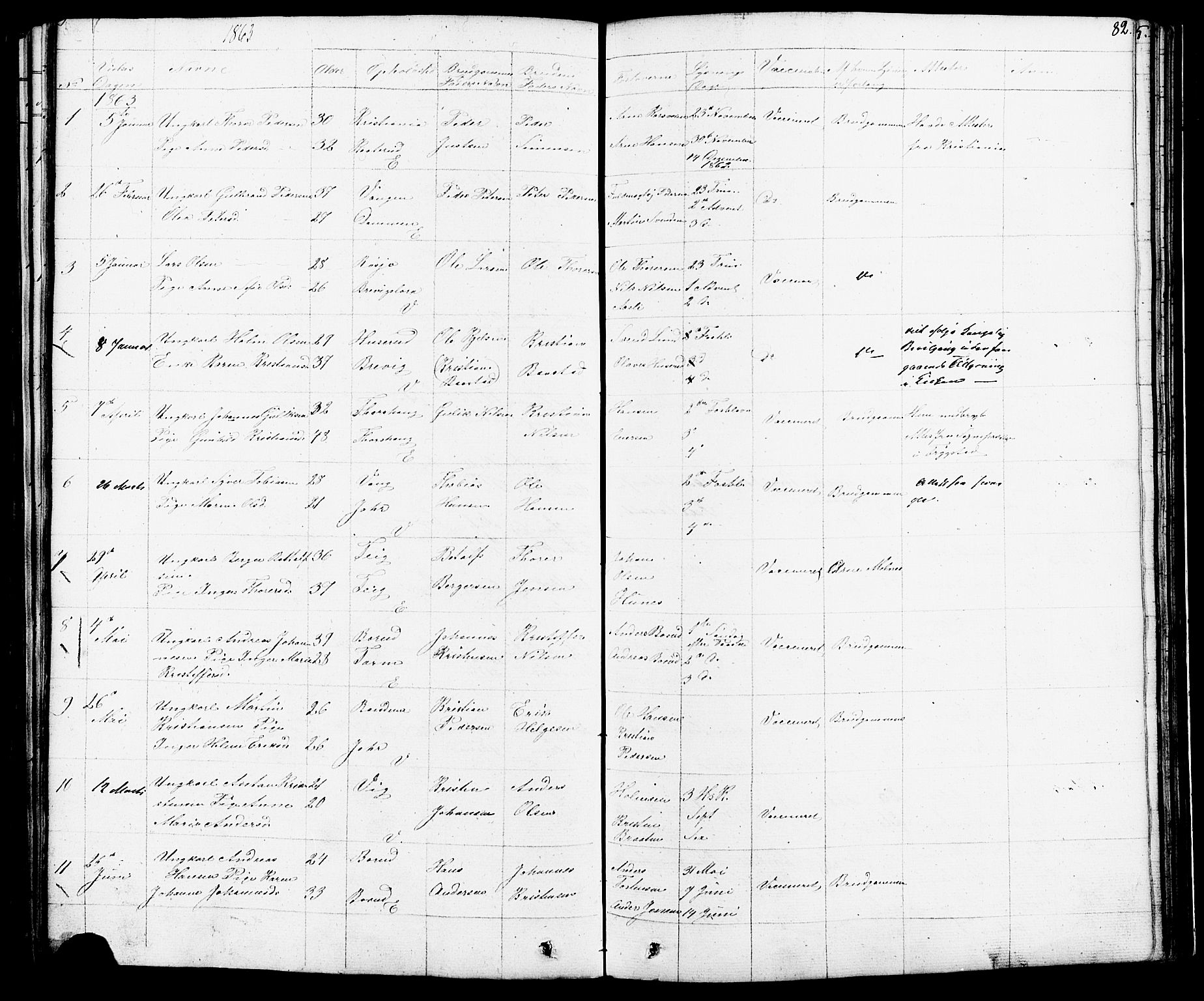 Enebakk prestekontor Kirkebøker, SAO/A-10171c/F/Fa/L0012: Parish register (official) no. I 12, 1832-1882, p. 82