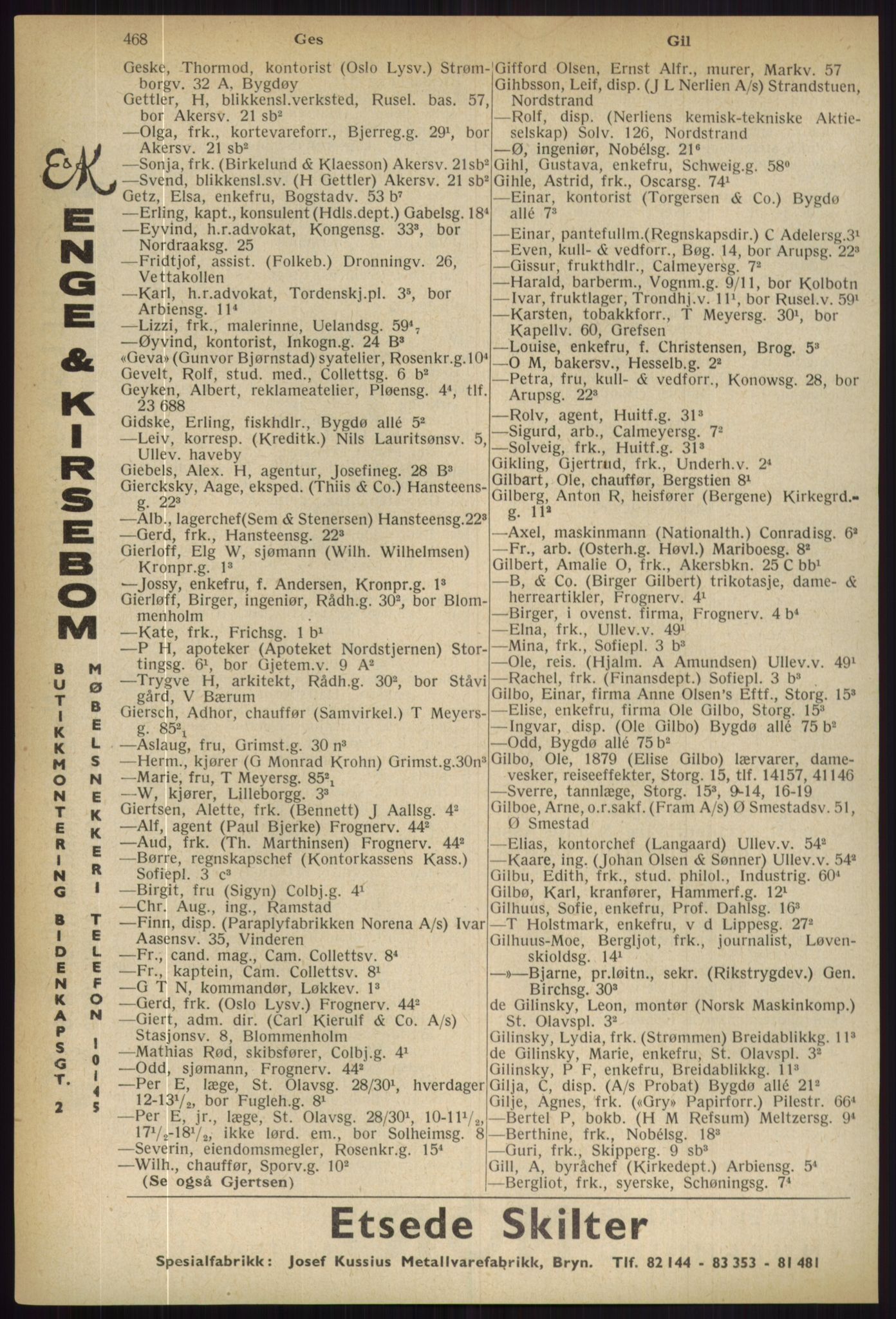 Kristiania/Oslo adressebok, PUBL/-, 1936, p. 468