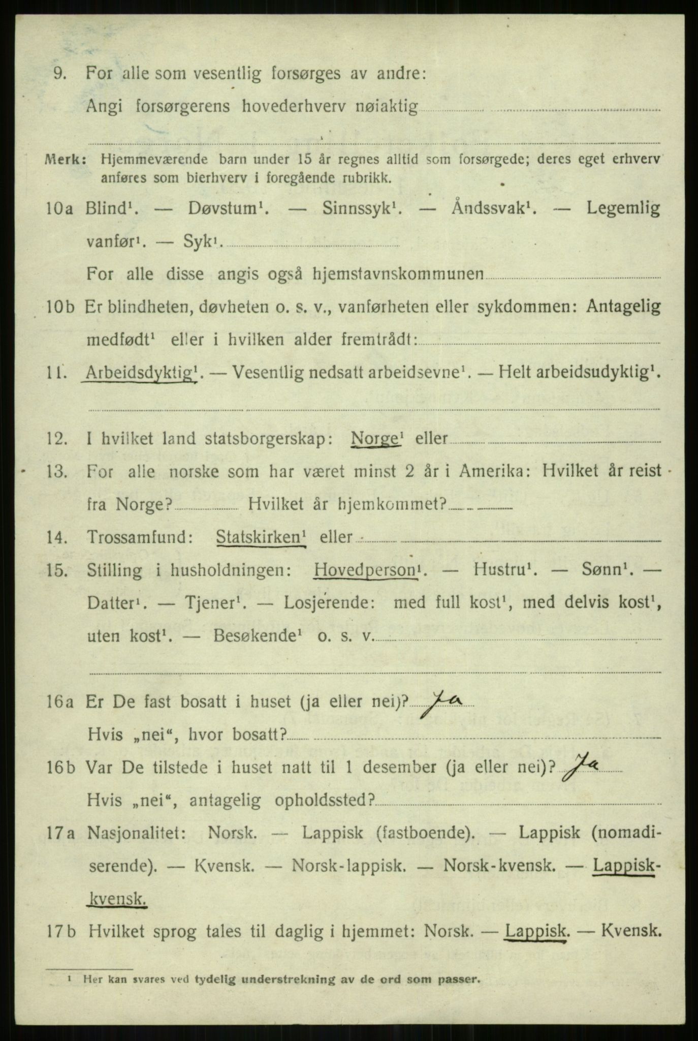 SATØ, 1920 census for Bardu, 1920, p. 3857