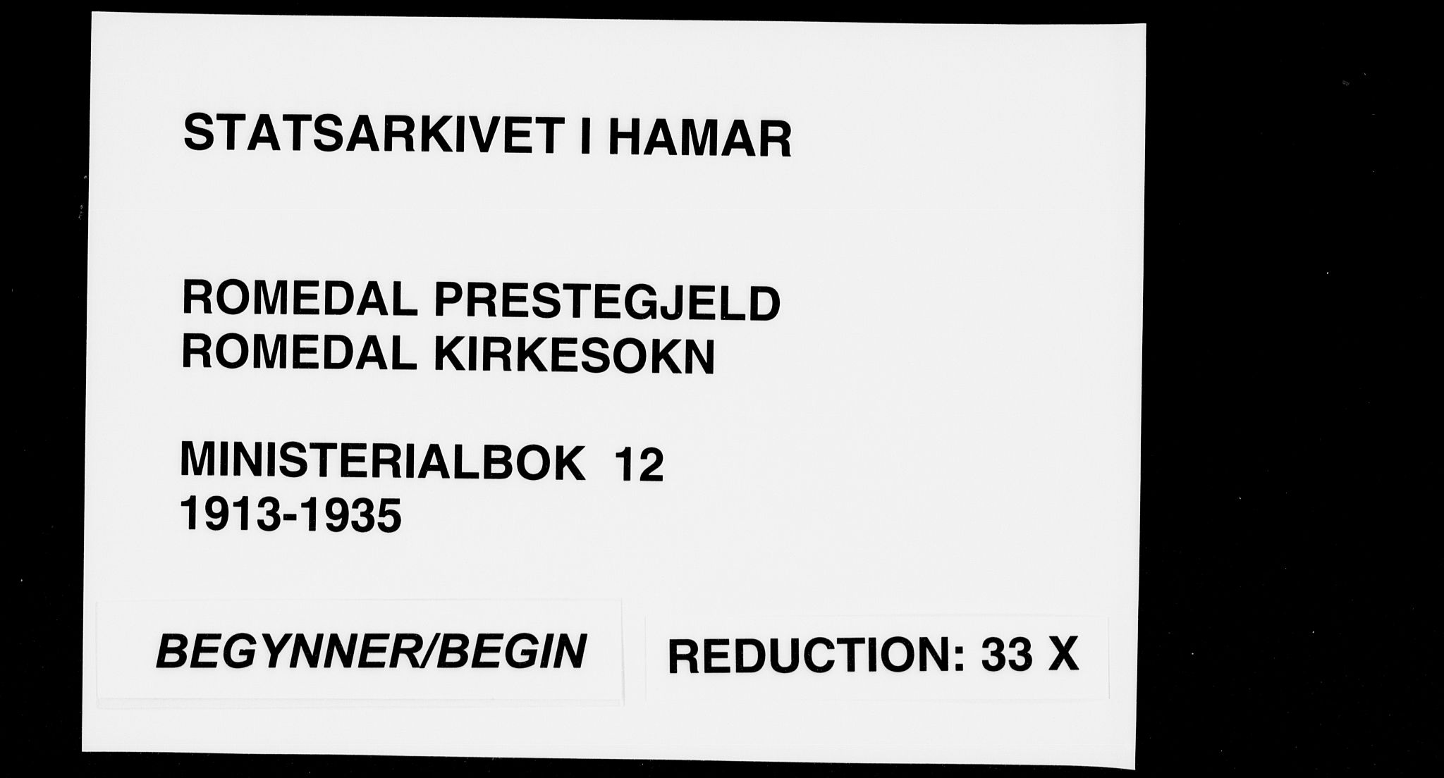 Romedal prestekontor, AV/SAH-PREST-004/K/L0012: Parish register (official) no. 12, 1913-1935