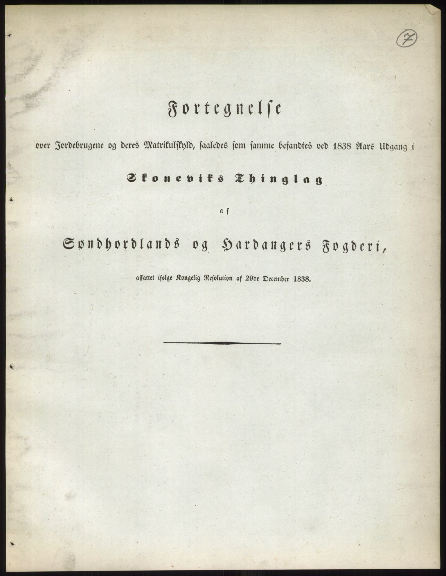 Andre publikasjoner, PUBL/PUBL-999/0002/0011: Bind 11 - Søndre Bergenhus amt: Sunnhordland og Hardanger fogderi, Stamhuset Rosendals gods og Lyse klosters gods, 1838, p. 13