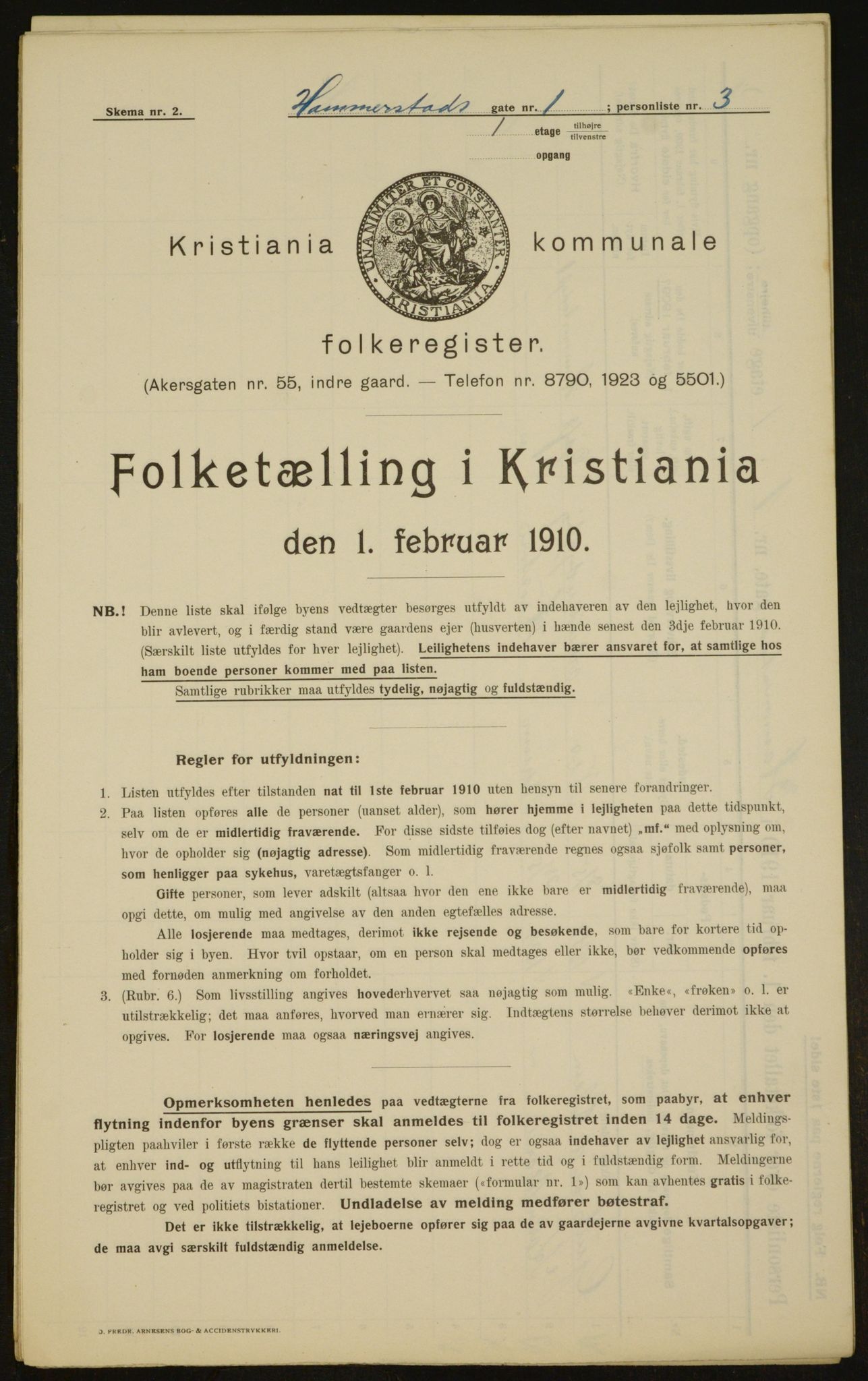 OBA, Municipal Census 1910 for Kristiania, 1910, p. 32381