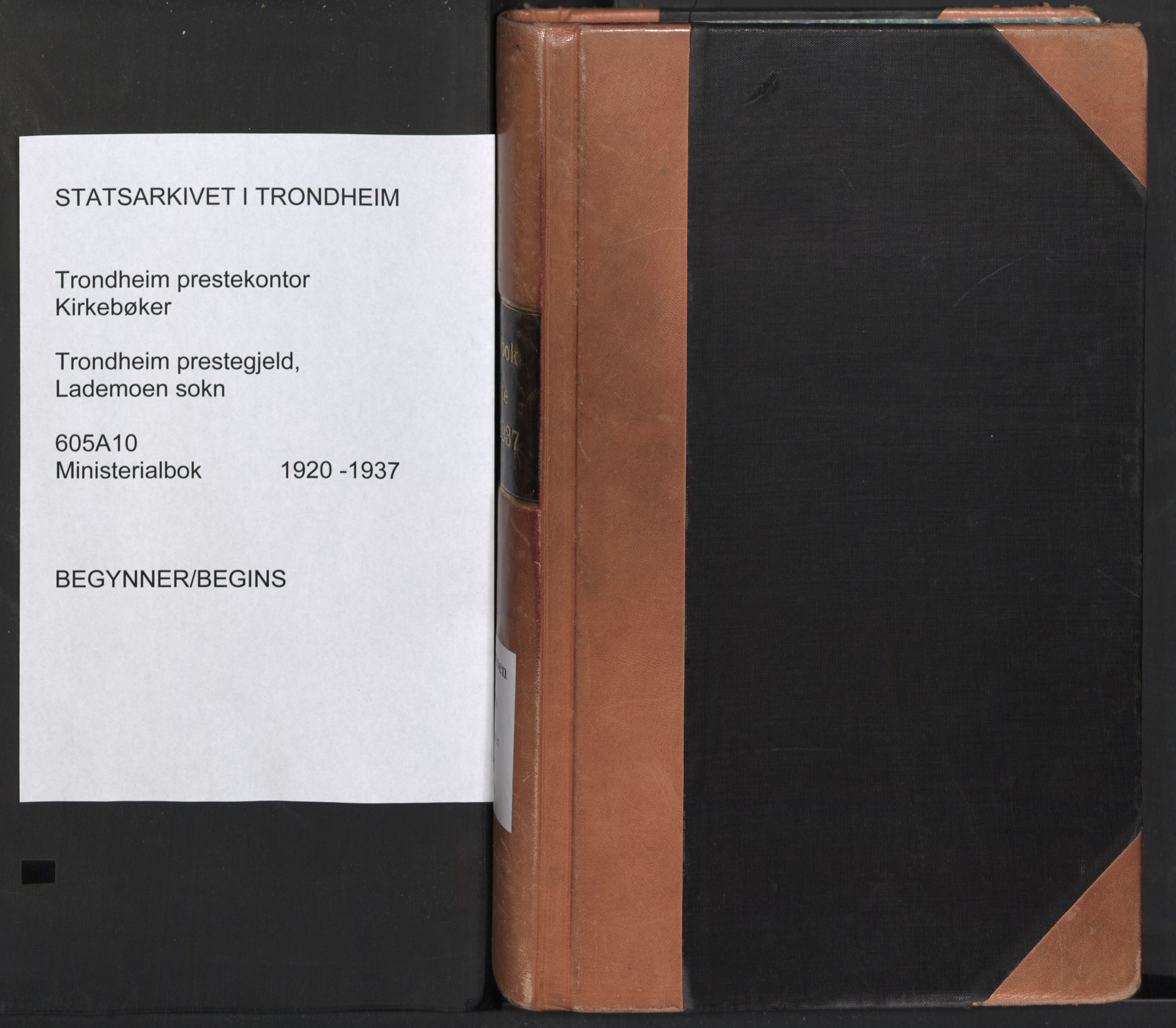Ministerialprotokoller, klokkerbøker og fødselsregistre - Sør-Trøndelag, SAT/A-1456/605/L0248: Parish register (official) no. 605A10, 1920-1937