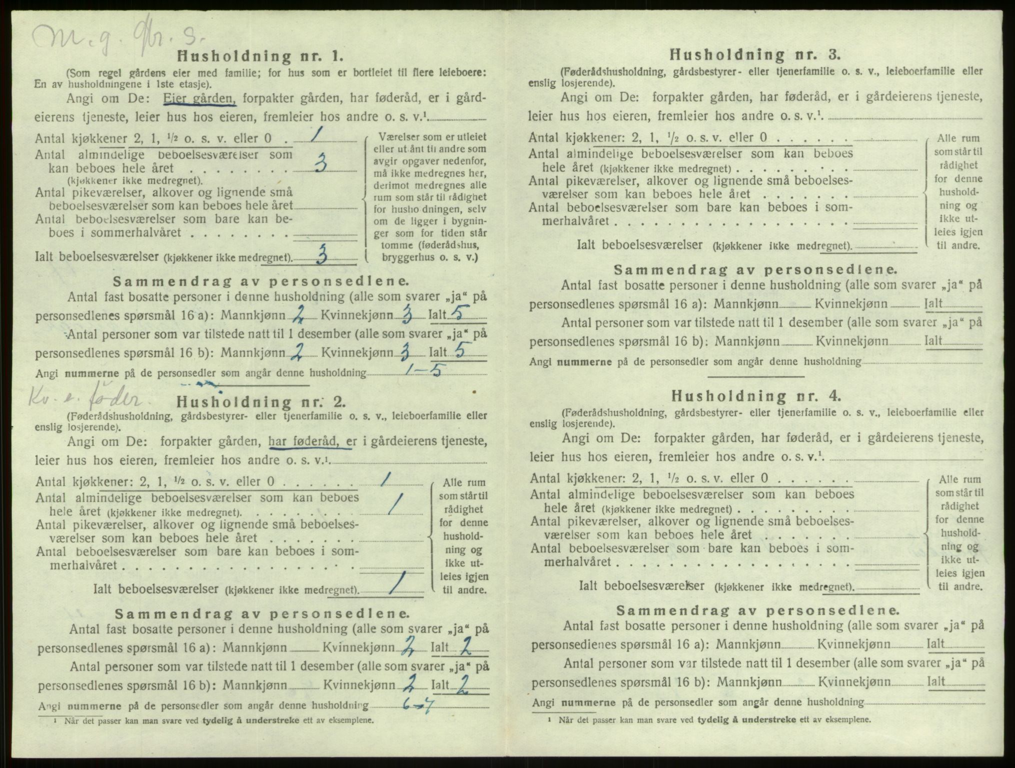 SAB, 1920 census for Lindås, 1920, p. 1224