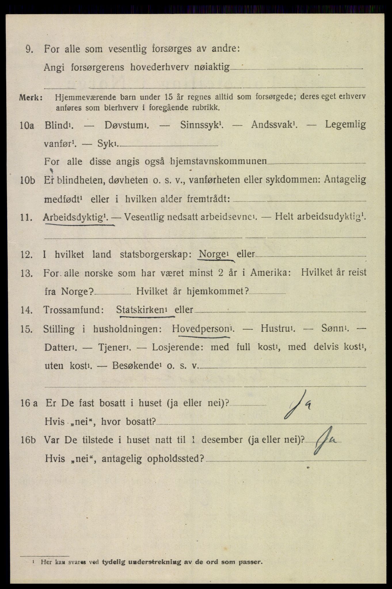 SAH, 1920 census for Elverum, 1920, p. 15229