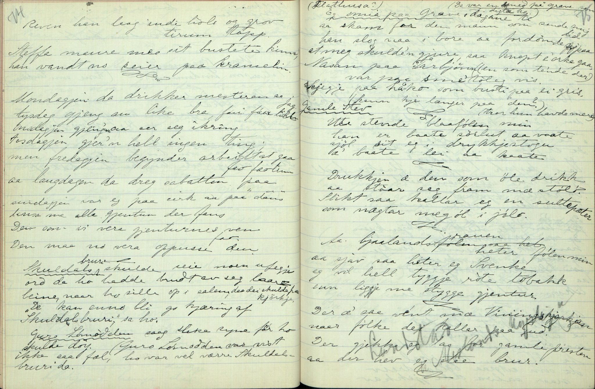 Rikard Berge, TEMU/TGM-A-1003/F/L0003/0023: 061-100 Innholdslister / 82 Seljord, 1910, p. 74-75