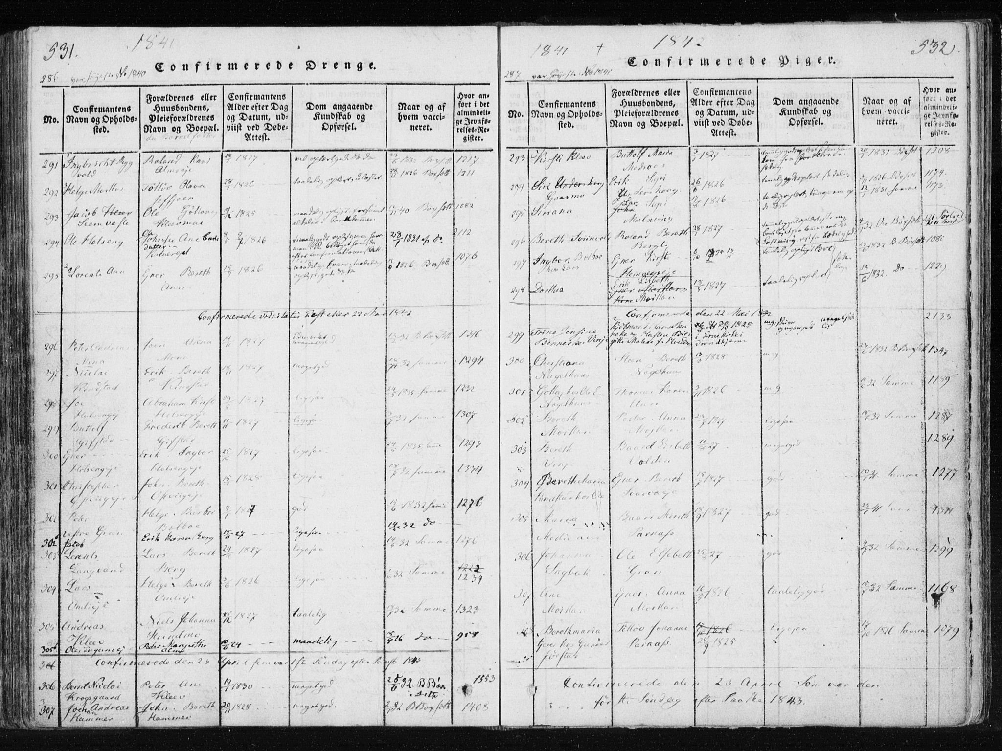 Ministerialprotokoller, klokkerbøker og fødselsregistre - Nord-Trøndelag, AV/SAT-A-1458/749/L0469: Parish register (official) no. 749A03, 1817-1857, p. 531-532