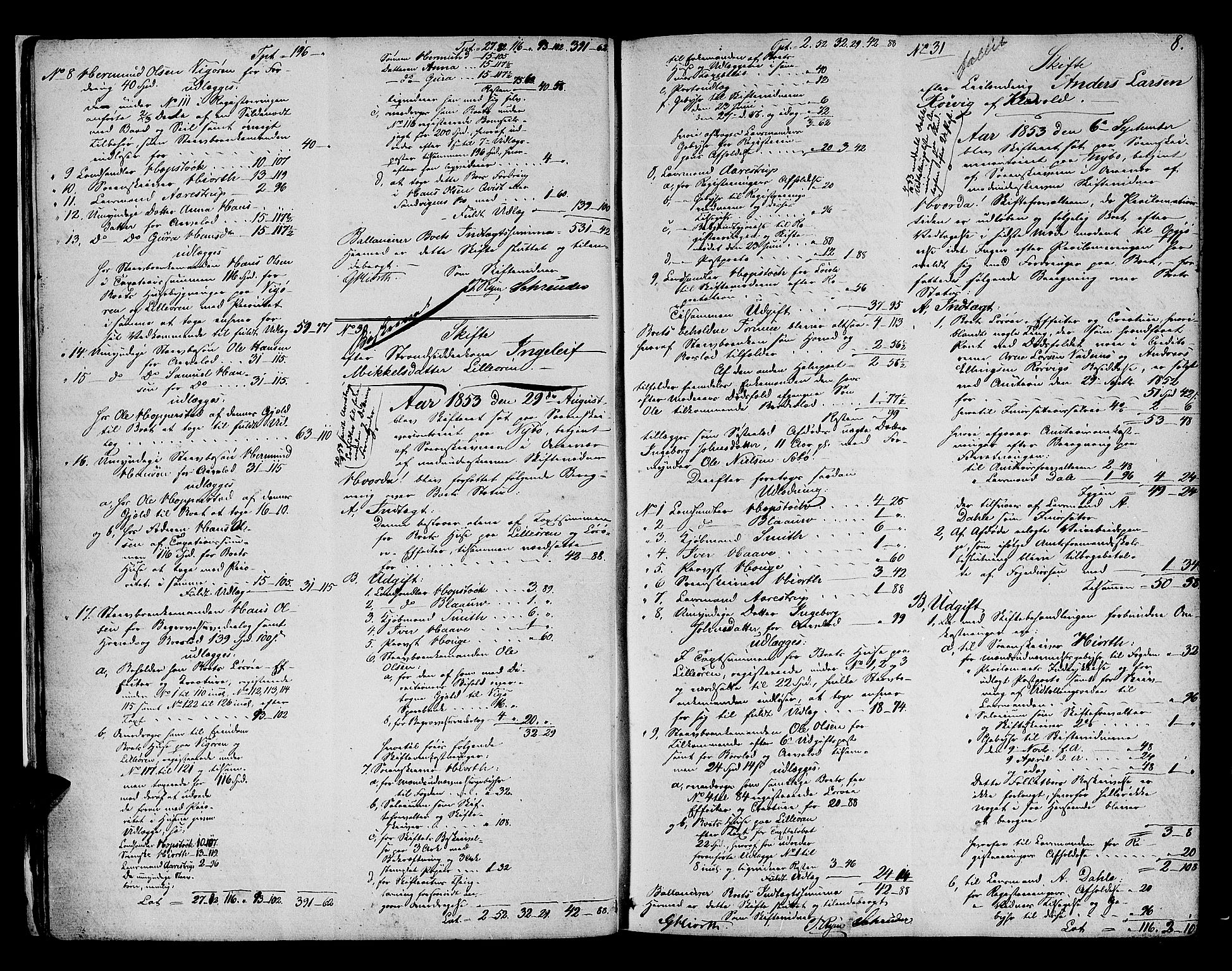 Ytre Sogn tingrett, AV/SAB-A-2601/1/H/Hc/L0001a: Skifteutlodningsprotokoll, 1853-1868, p. 7b-8a